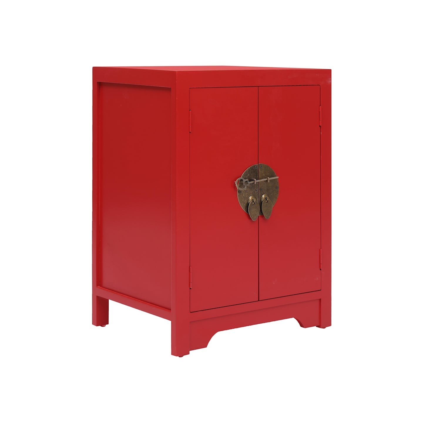 Table de chevet Rouge 38 x 28 x 52 cm Bois de Paulownia