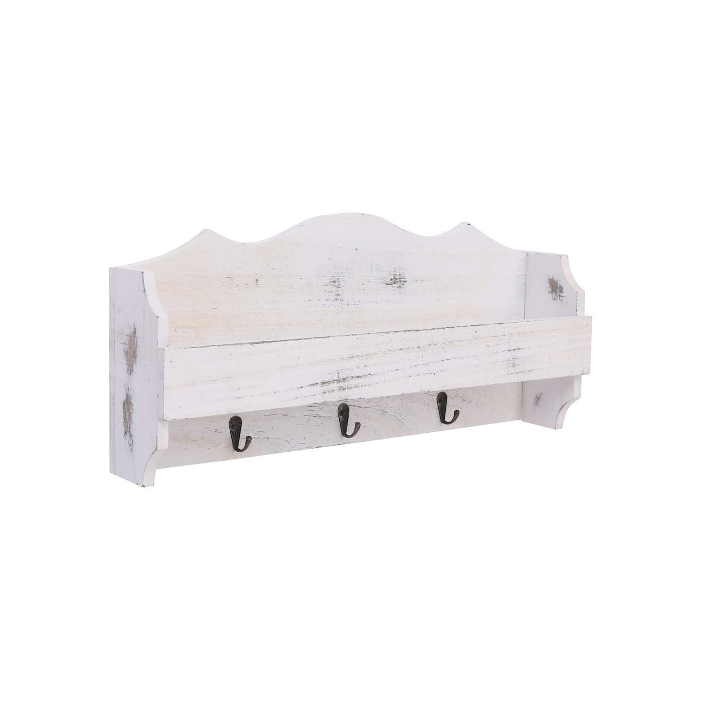 Porte-manteau mural Blanc 50x10x23 cm Bois
