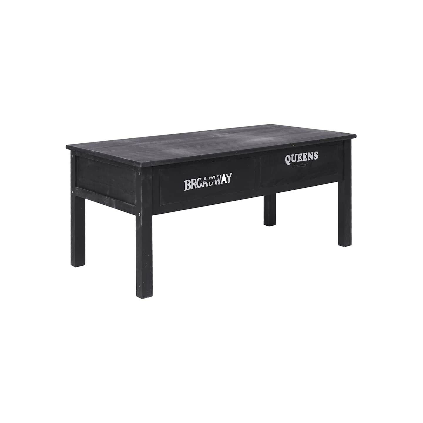 Table basse Noir 100x50x45 cm Bois