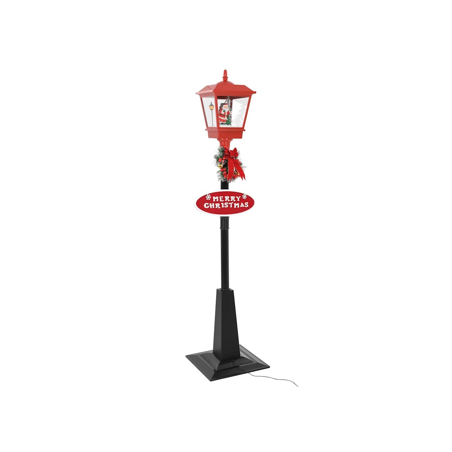 Lampadaire de Noël avec Père Noël 180 cm LED