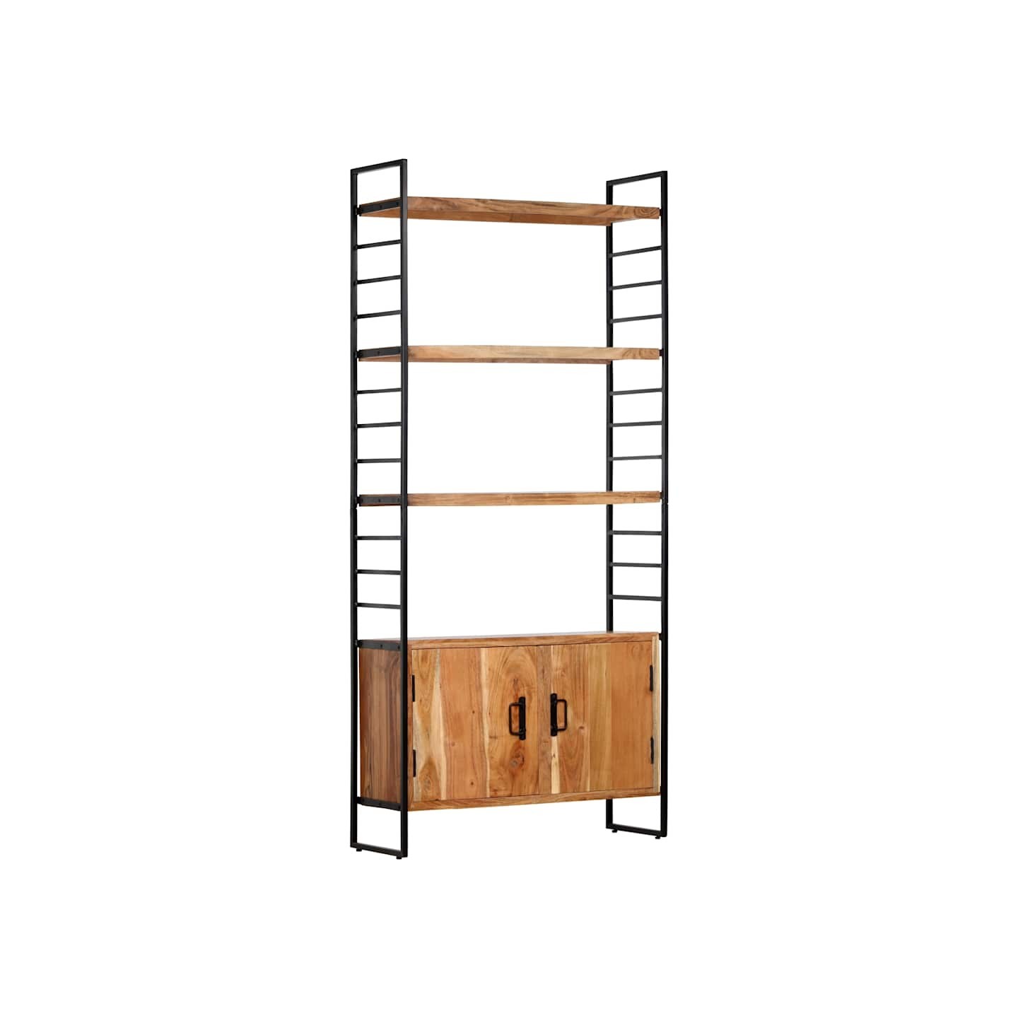 Bibliothèque à 4 niveaux 80x30x180 cm Bois d'acacia massif
