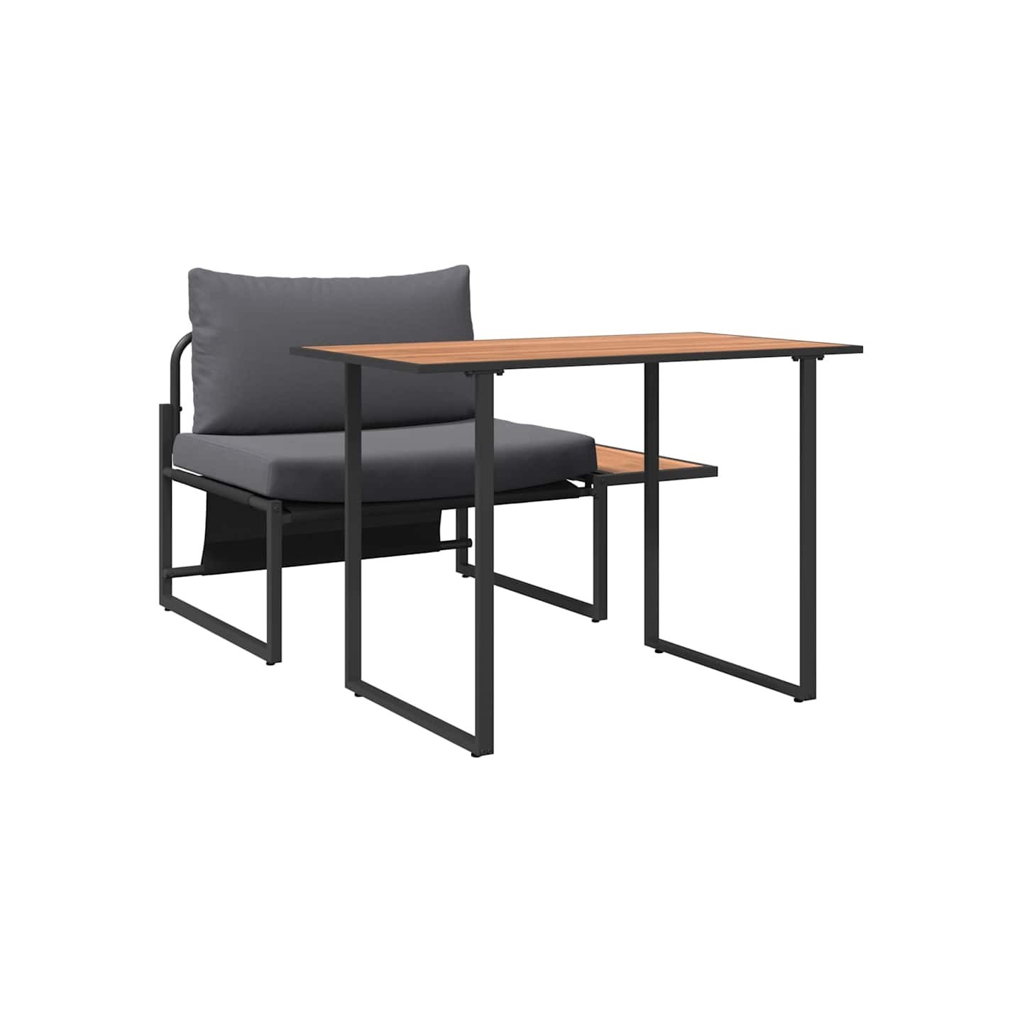 Mobilier de Patio en Acier 2 pc Anthracite Acier