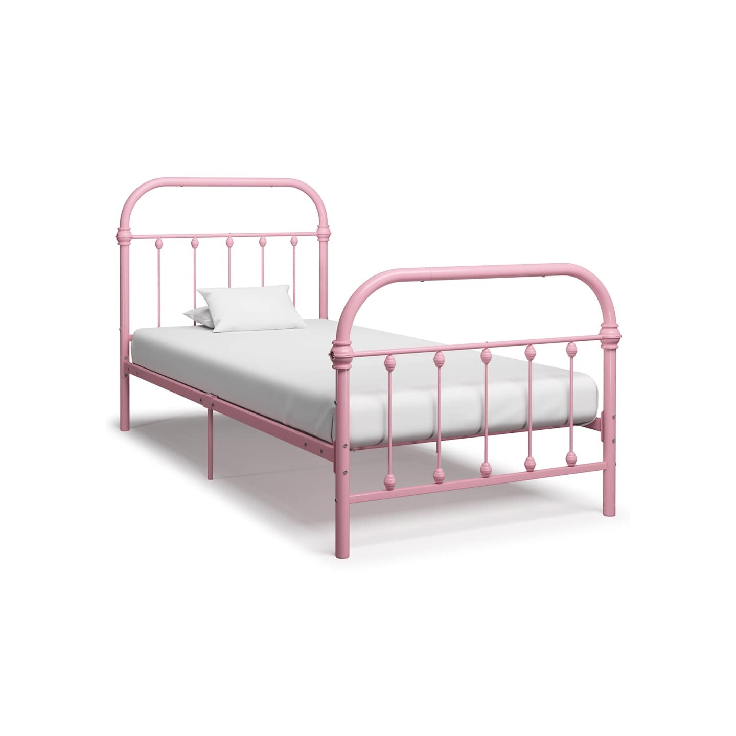 Cadre de lit sans matelas rose métal 90x200 cm