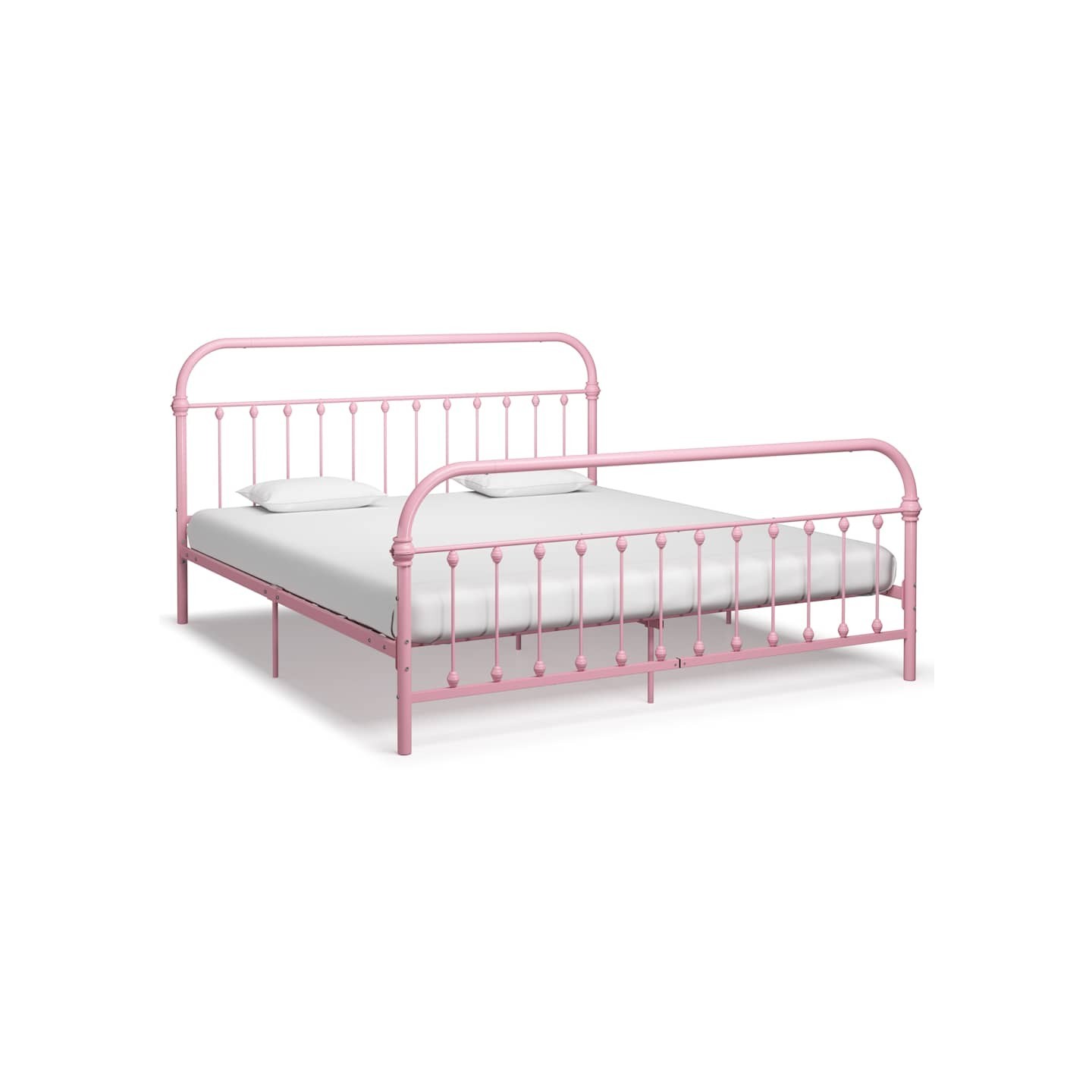 Cadre de lit sans matelas rose métal 180x200 cm