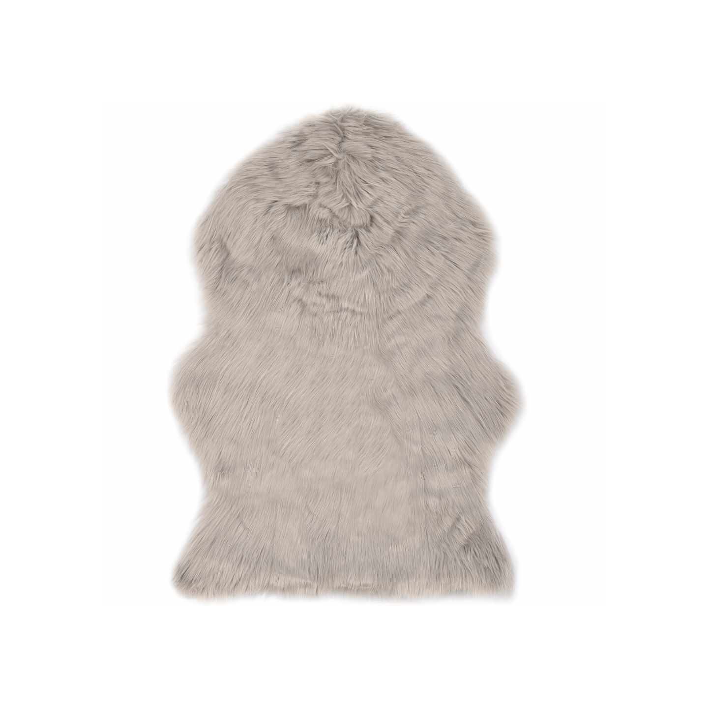 Tapis 60 x 90 cm Peau de mouton synthétique Gris clair