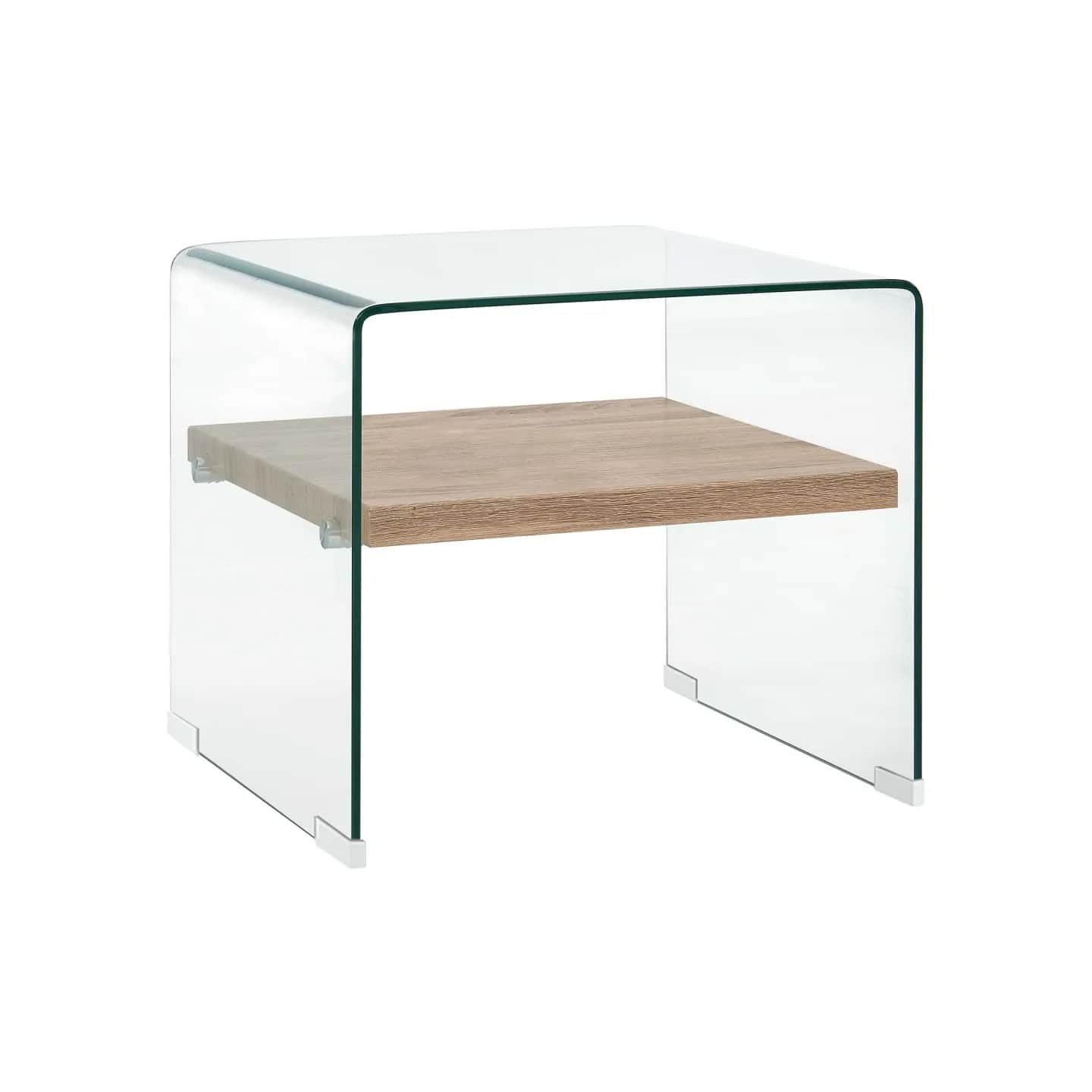Table basse Clair 50x50x45 cm Verre trempé
