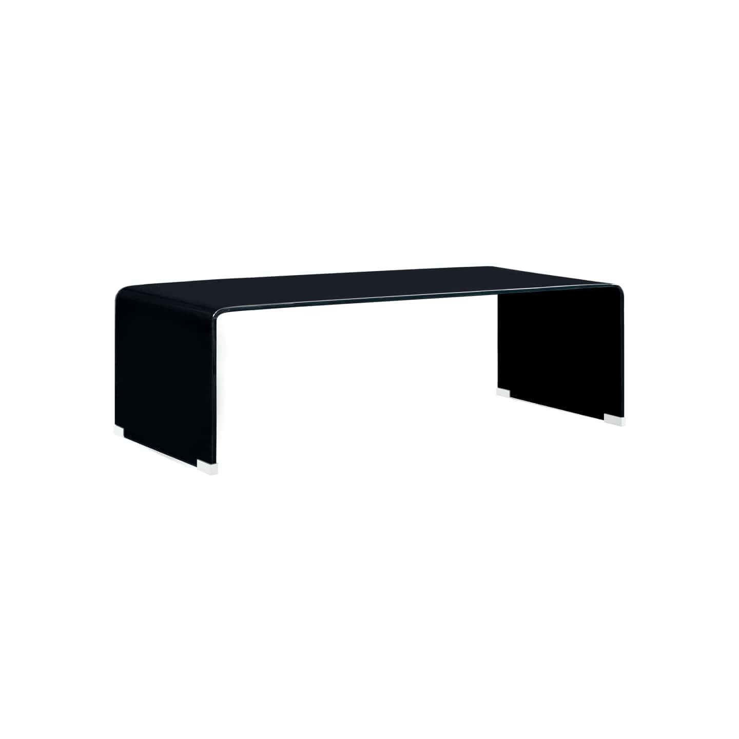 Table basse Noir 98 x 45 x 31 cm Verre trempé