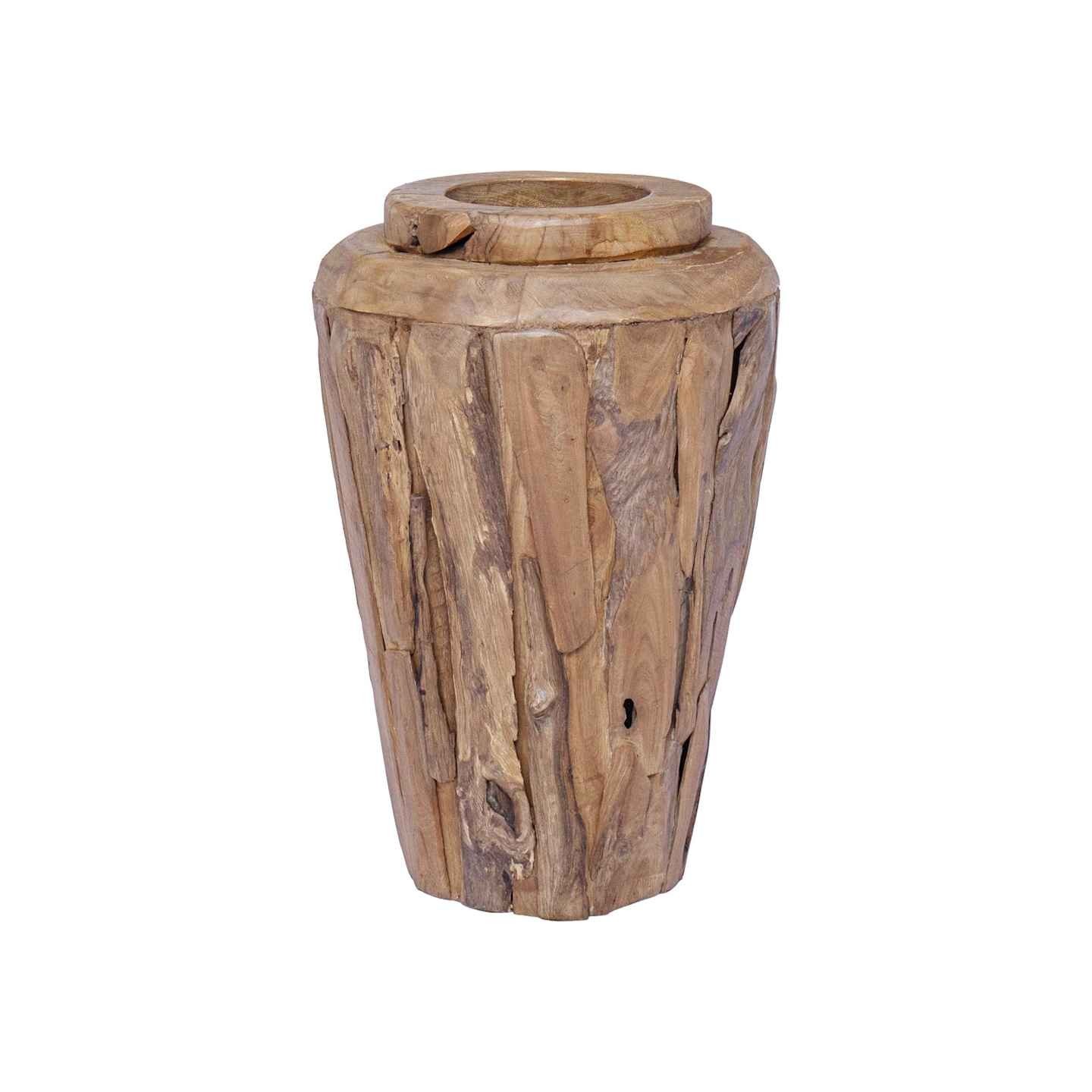 Vase de décoration 40 x 60 cm Bois de teck solide