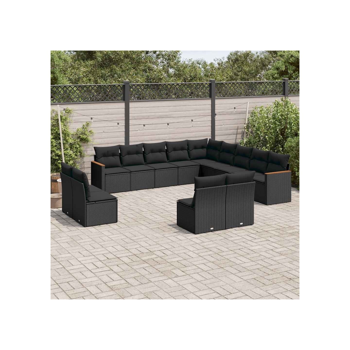 Patio Sofa Set Black