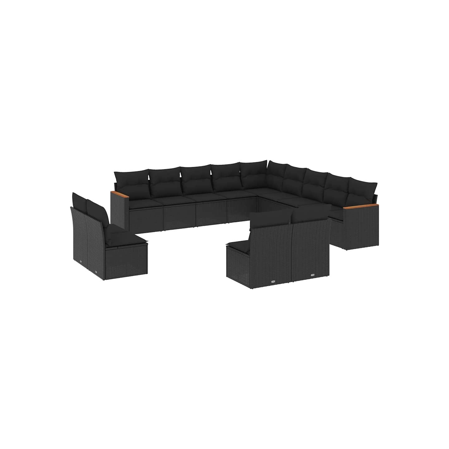 Patio Sofa Set Black