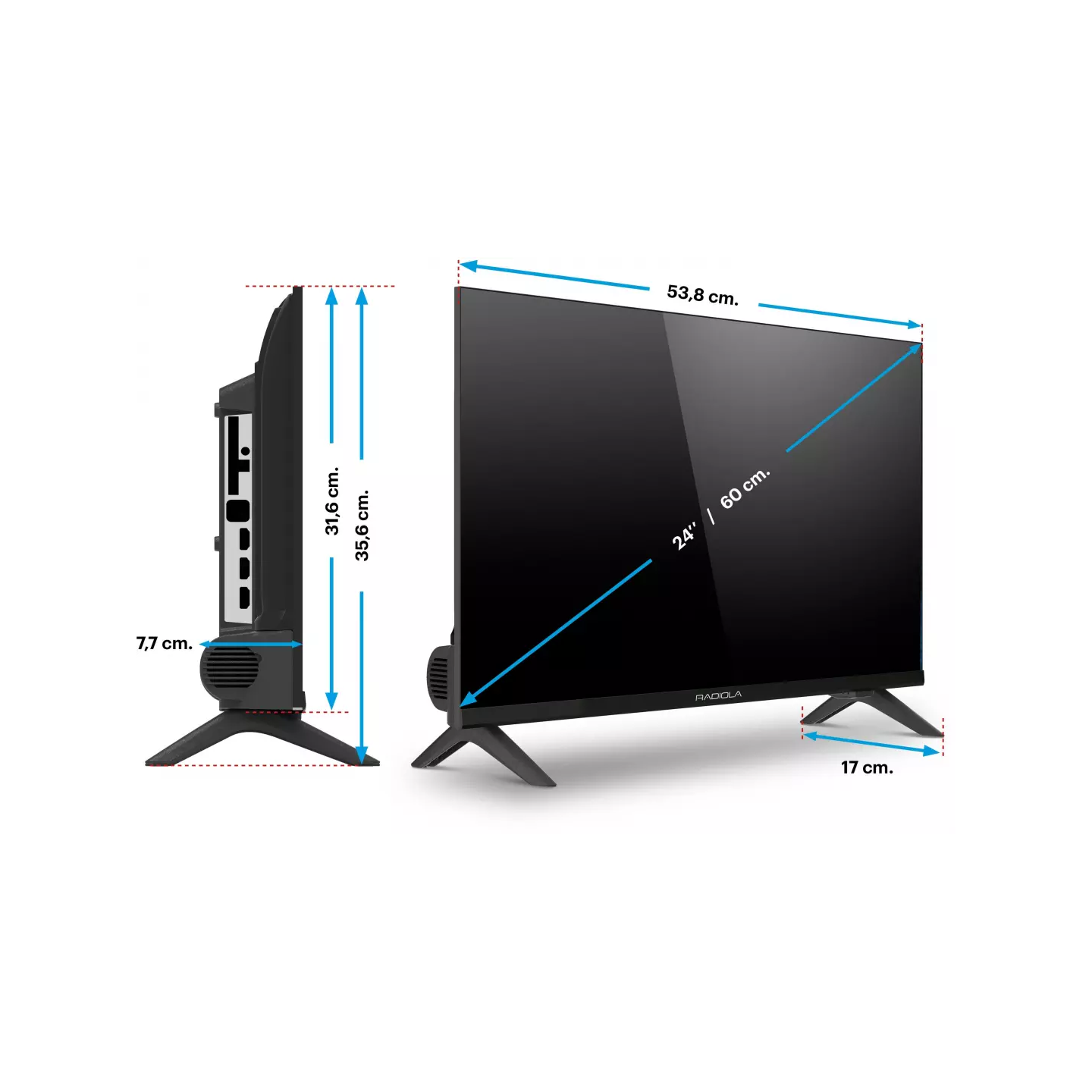 TV LED Radiola RA24A2TV 24" HD Smart TV Tizen | Nimestore
