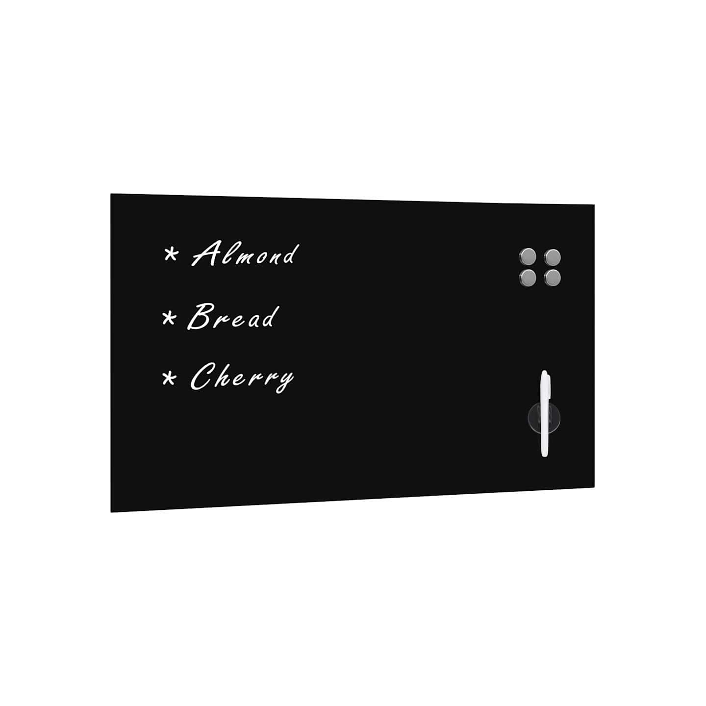 Tableau noir magnétique mural Verre 120x60 cm