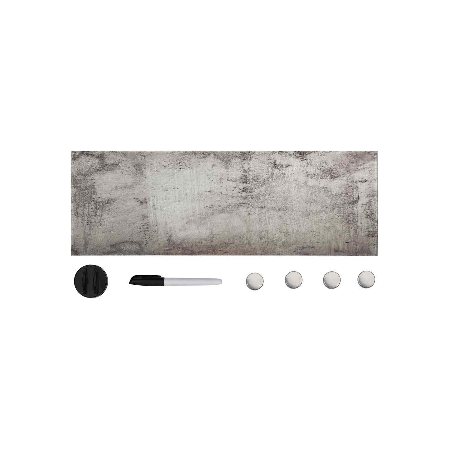 Tableau noir magnétique mural Verre 60x20 cm