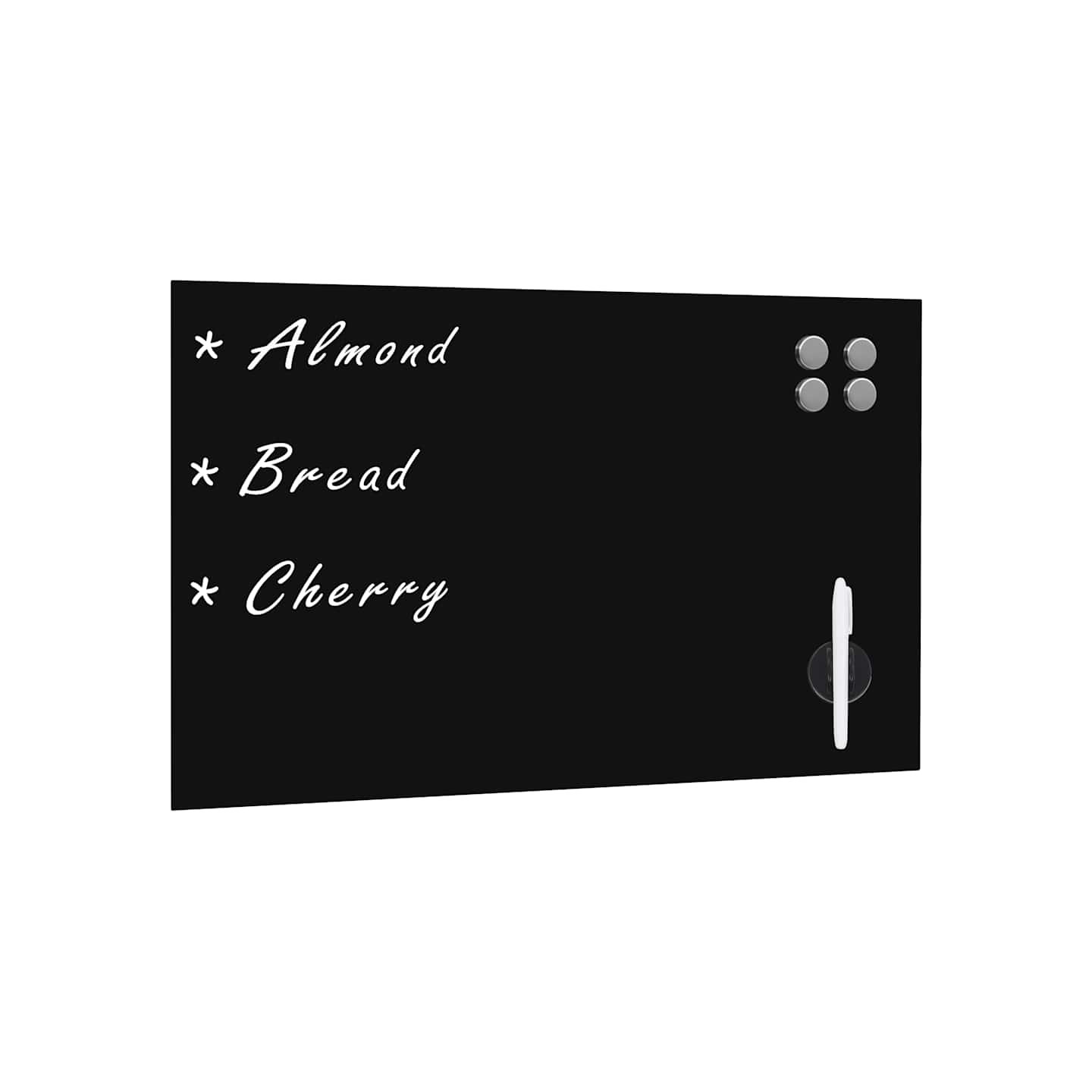 Tableau noir magnétique mural Verre 50x30 cm