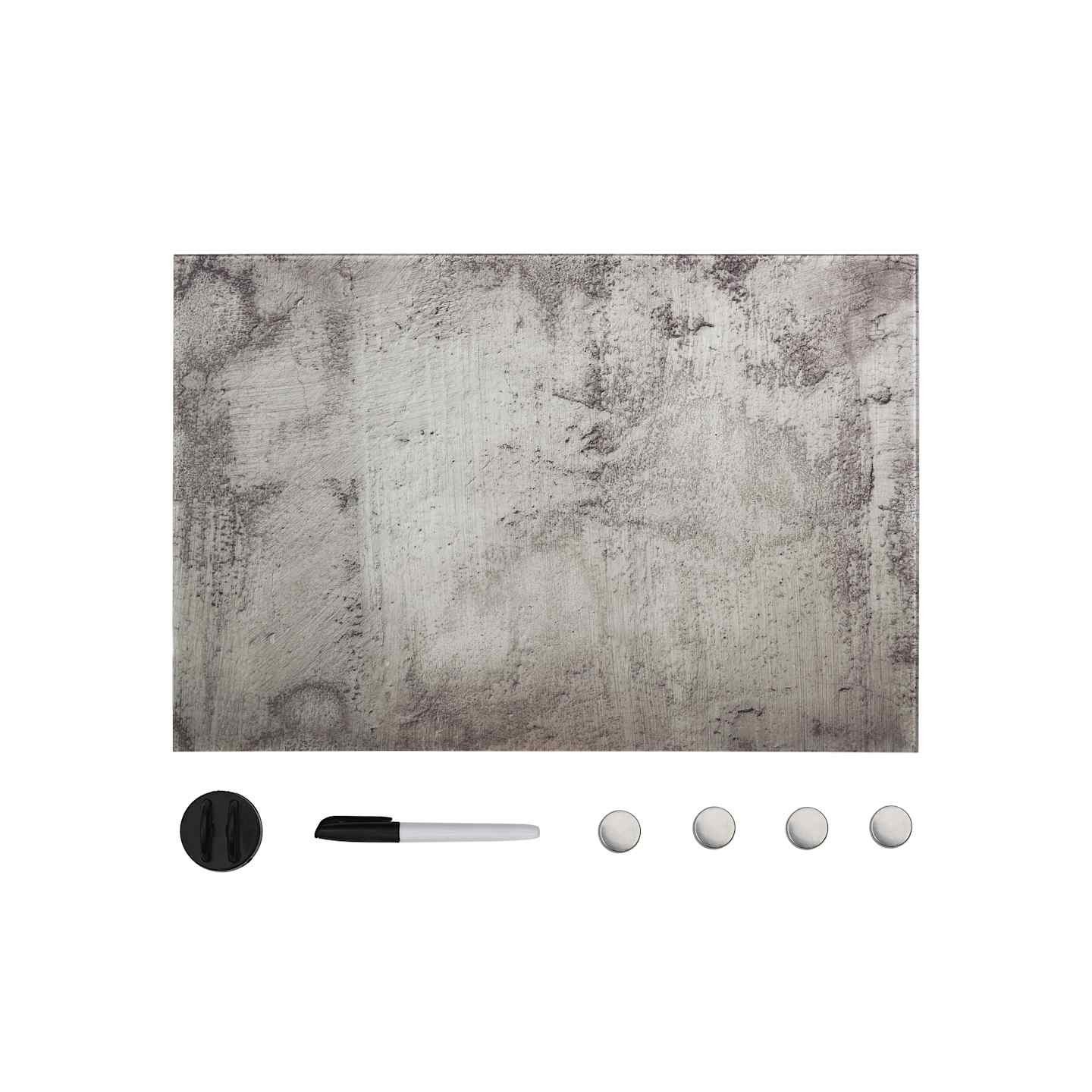 Tableau noir magnétique mural Verre 50x30 cm