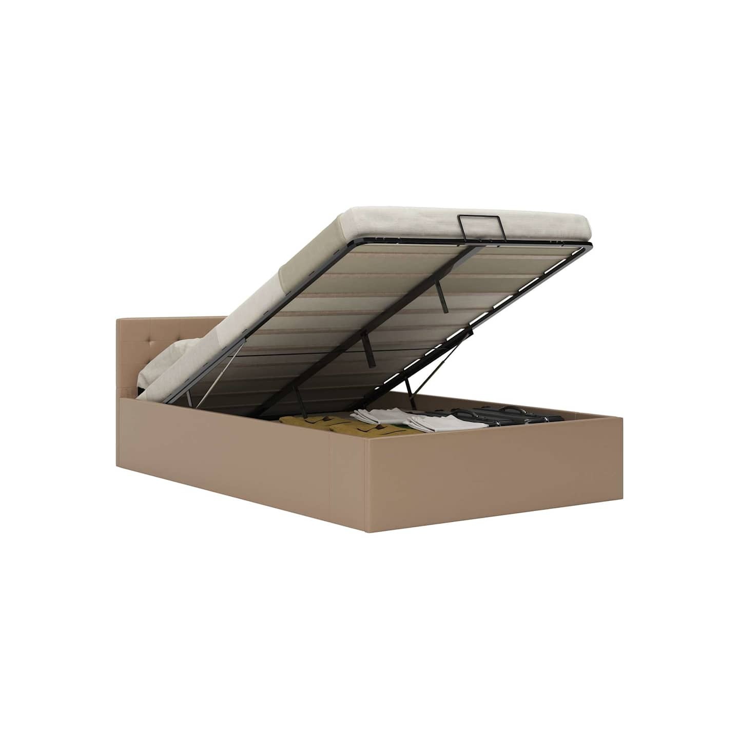 Cadre de lit à rangement hydraulique sans matelas 120x200 cm