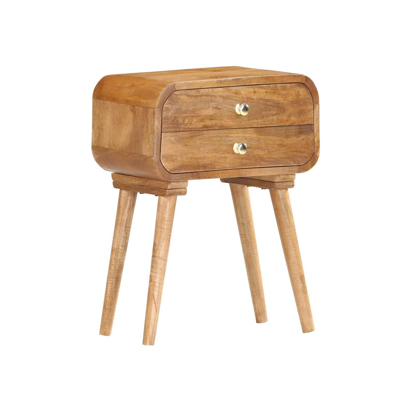 Table de chevet 43 x 30 x 58 cm Bois de manguier massif