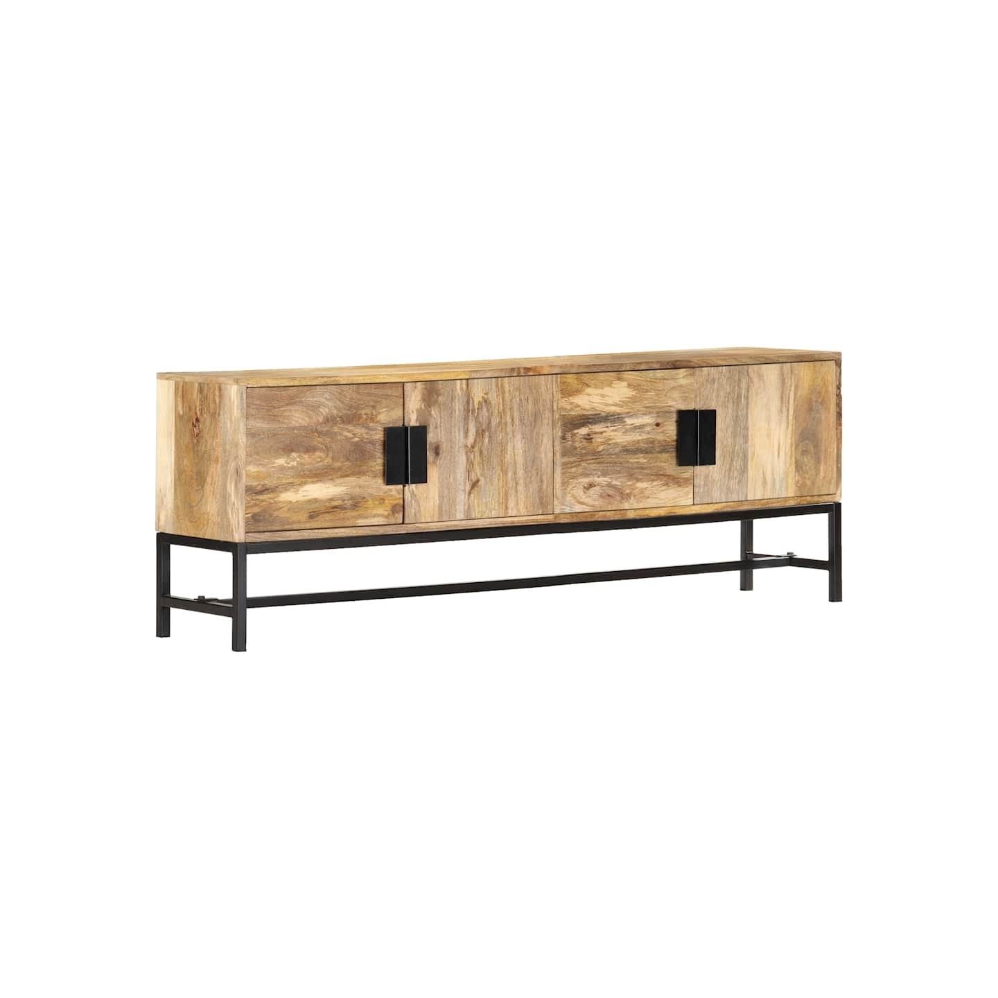 Meuble TV 140x30x50 cm Bois massif de manguier
