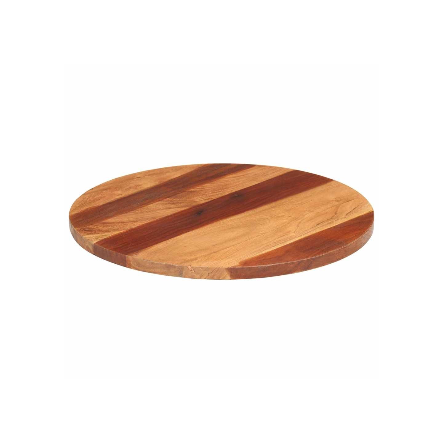 Dessus de table bois massif d'acacia rond 25-27 mm 60 cm
