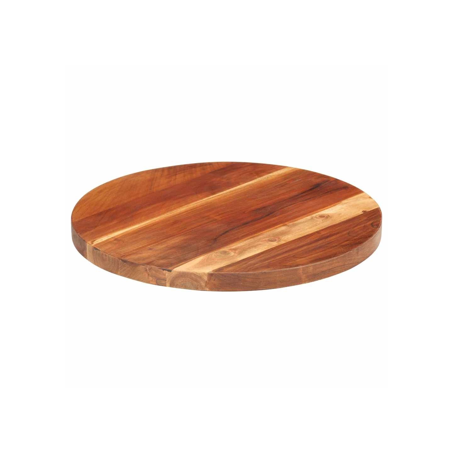 Dessus de table bois massif d'acacia rond 25-27 mm 40 cm