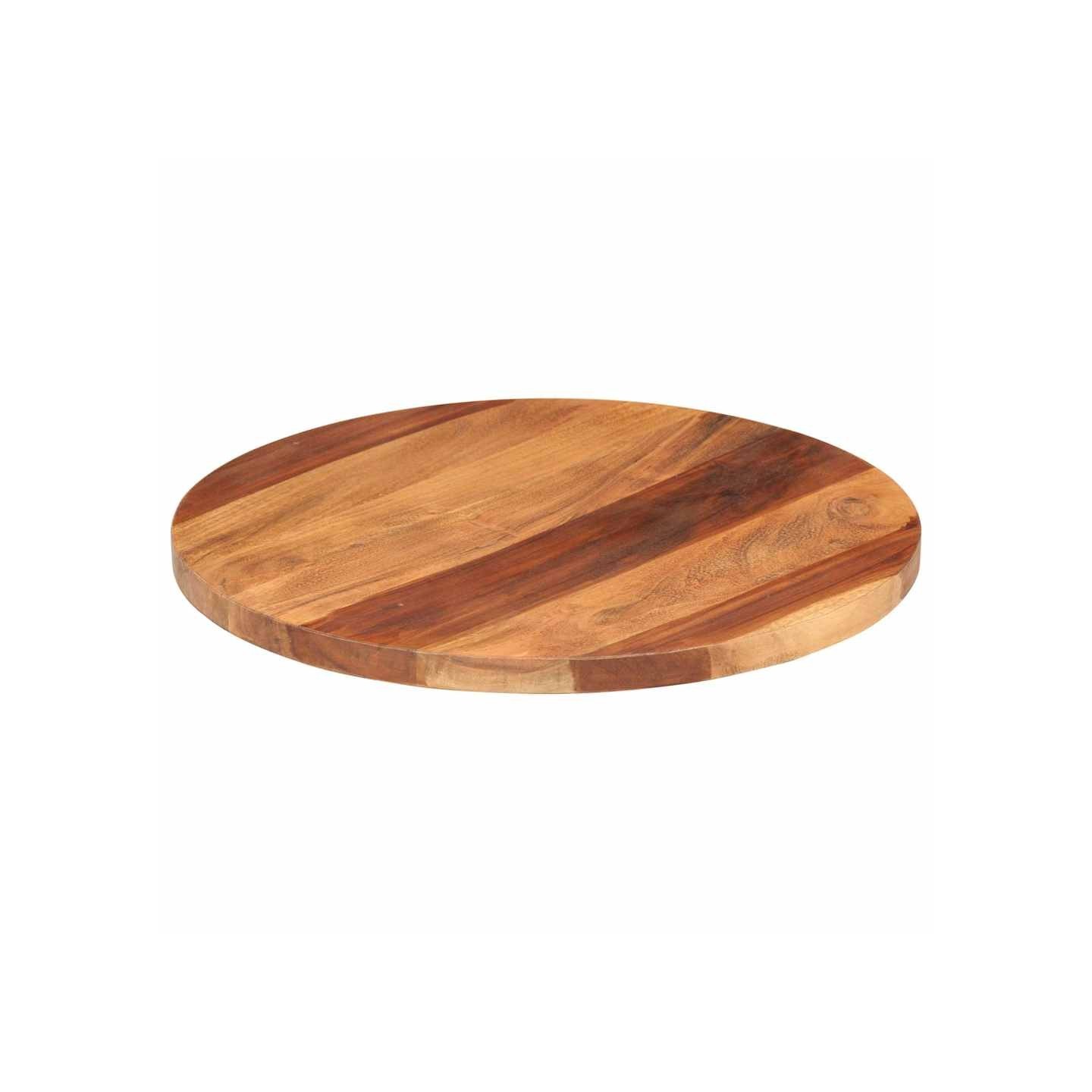 Dessus de table bois massif d'acacia rond 25-27 mm 50 cm