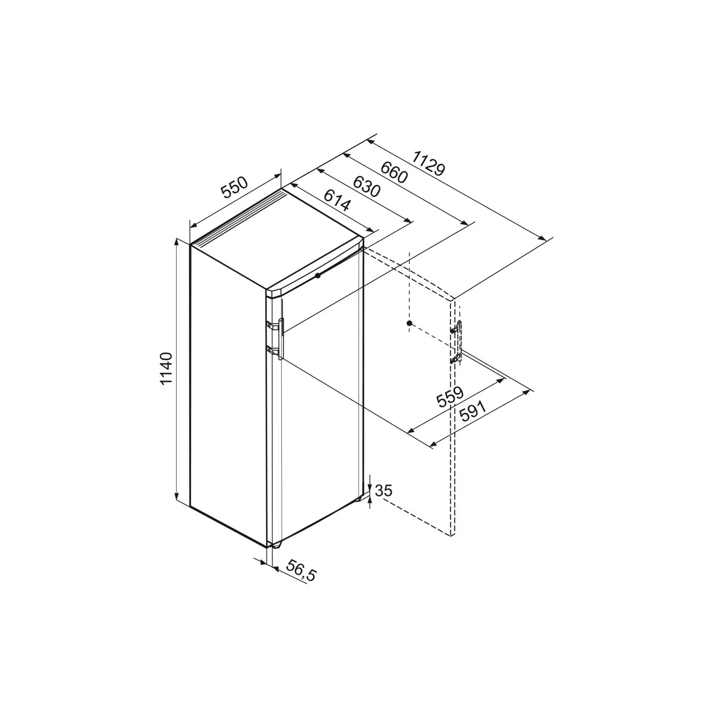 Réfrigérateur 1 porte Liebherr KE230-26 213 L compact | Nimestore