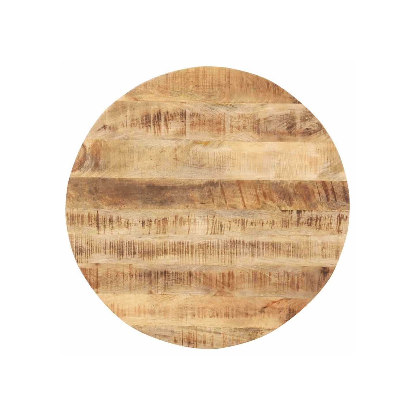 Dessus de table Bois de manguier solide Rond 15-16 mm 60 cm