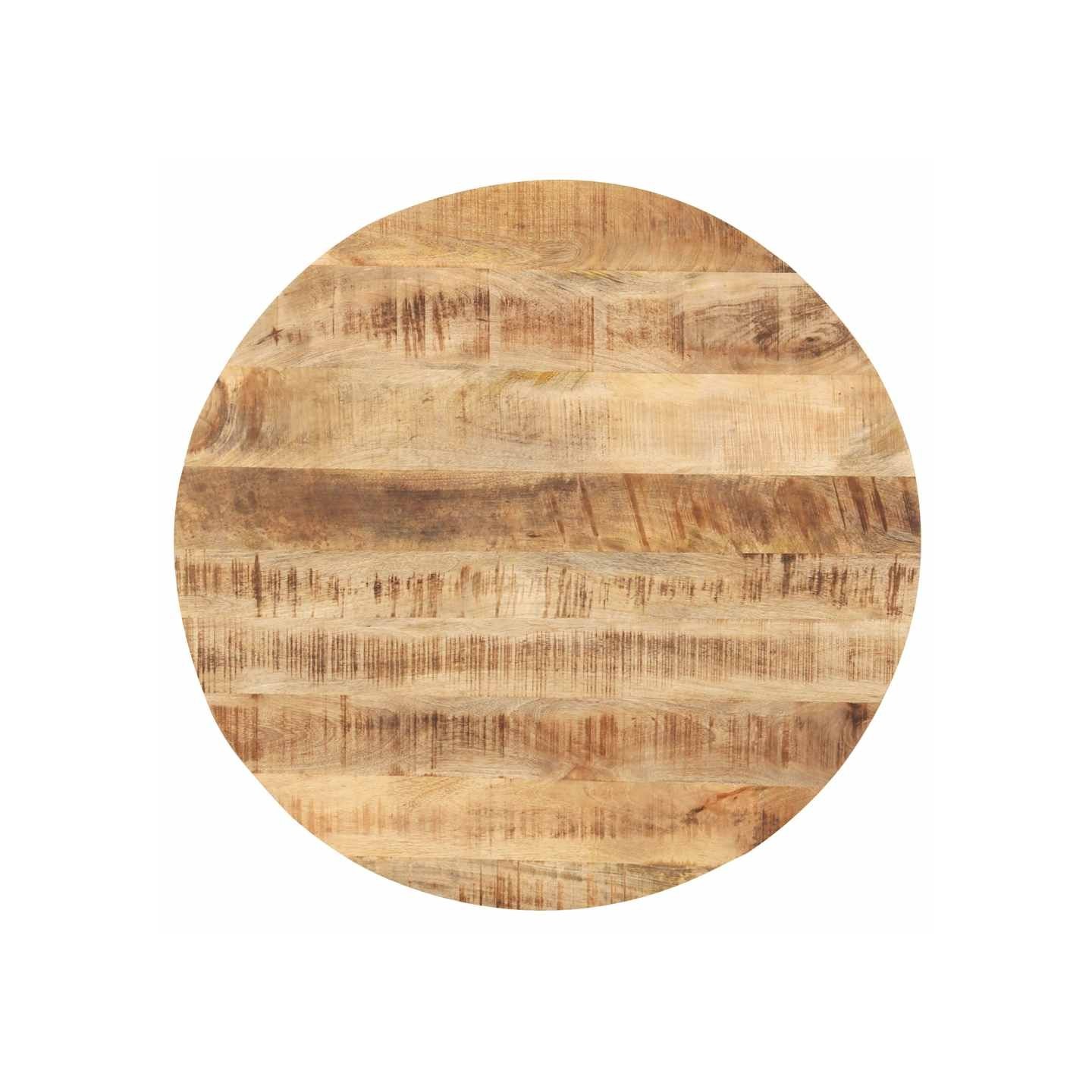 Dessus de table Bois de manguier solide Rond 25-27 mm 70 cm