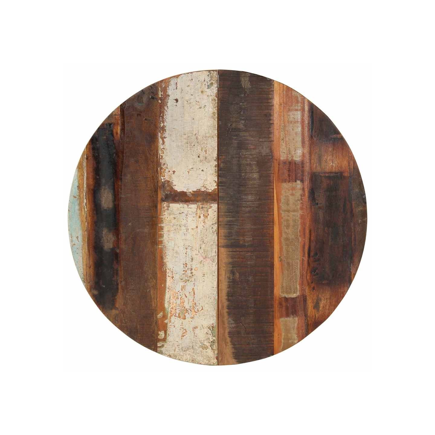 Dessus de table rond 70 cm 15-16 mm Bois de récupération