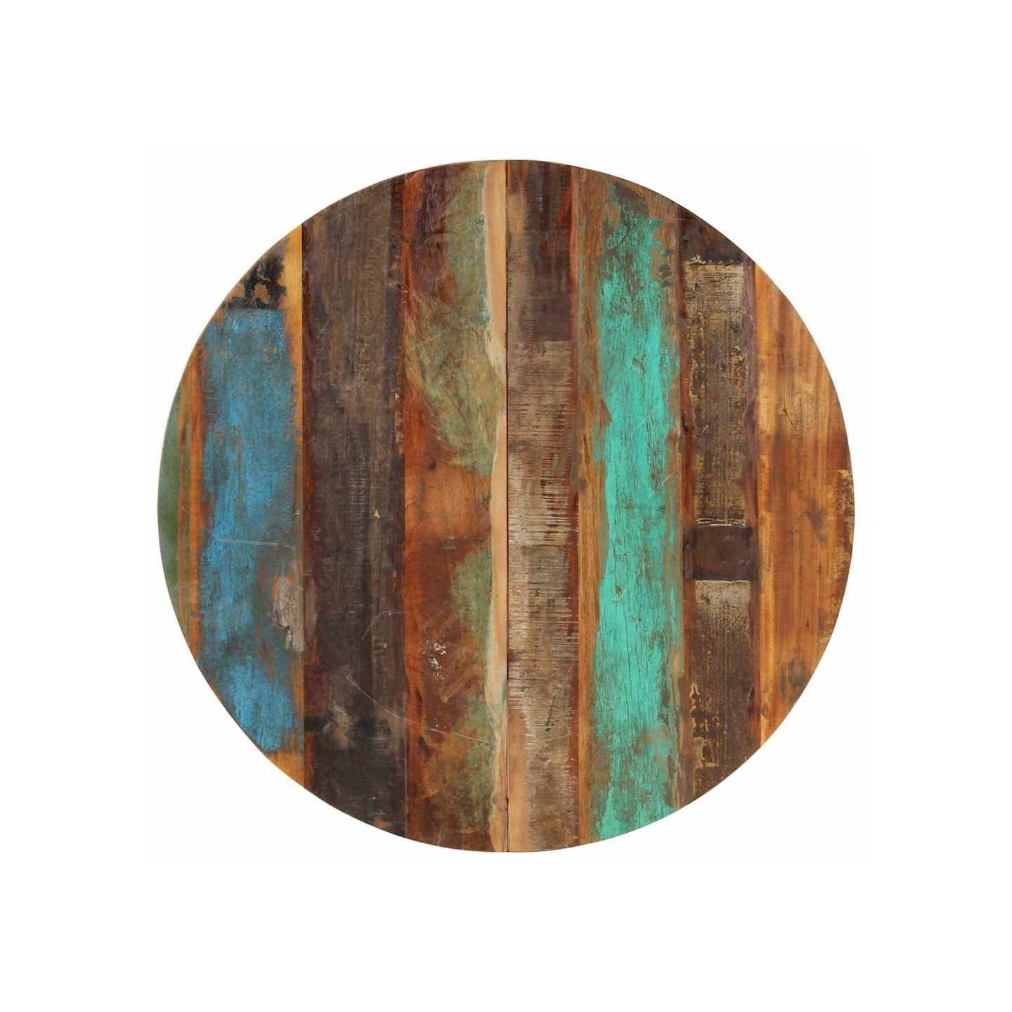 Dessus de table rond 80 cm 15-16 mm Bois de récupération