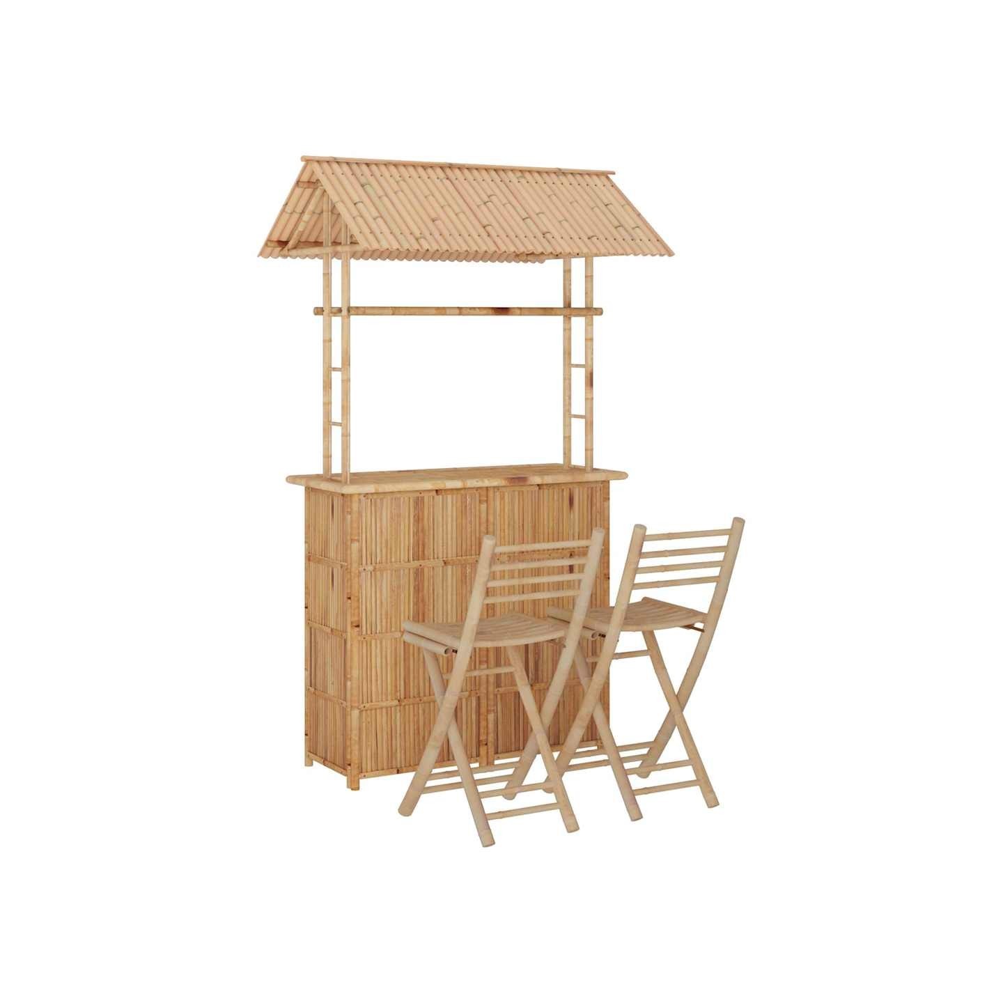 Mobilier de bar 3 pcs Bambou