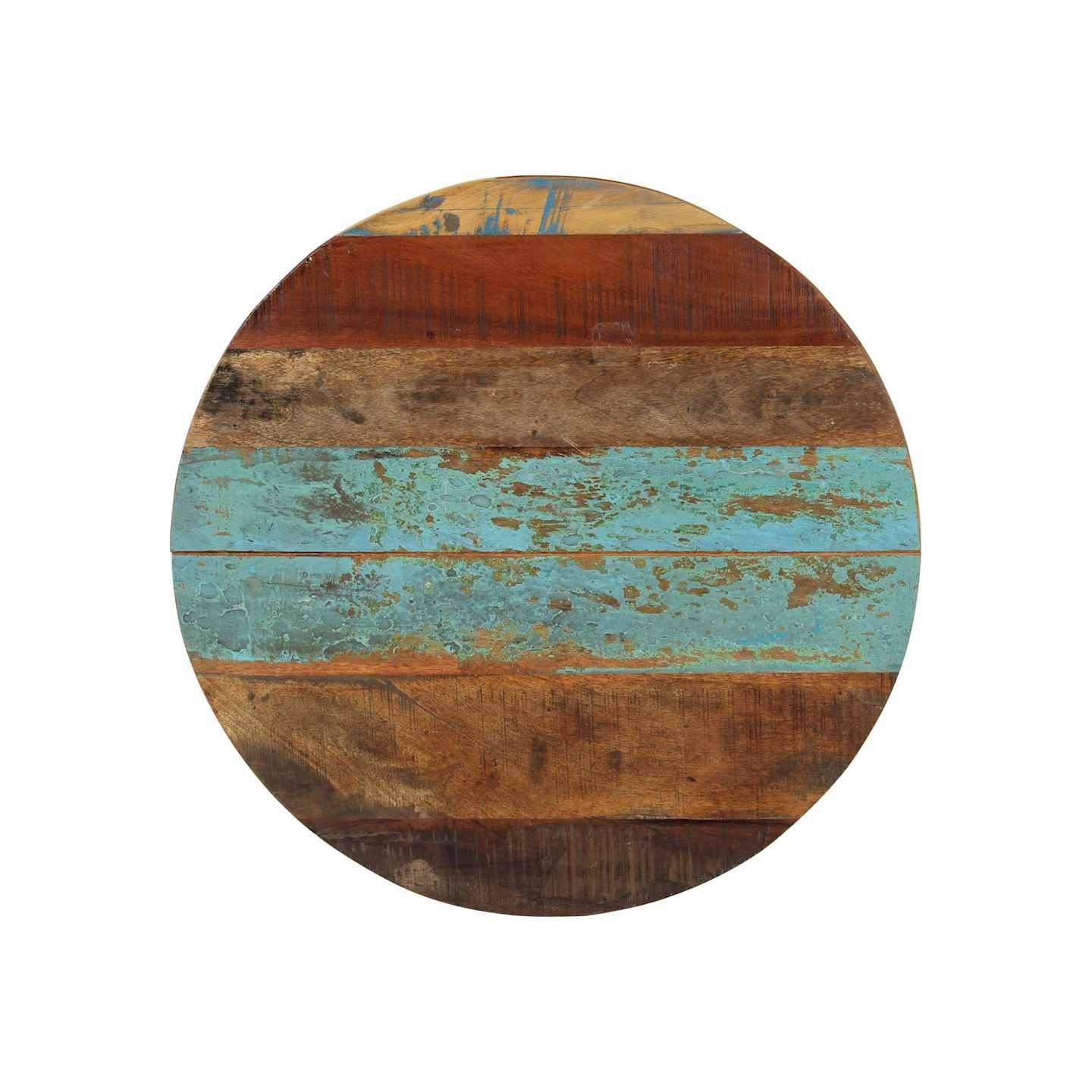 Dessus de table rond 60 cm 15-16 mm Bois de récupération