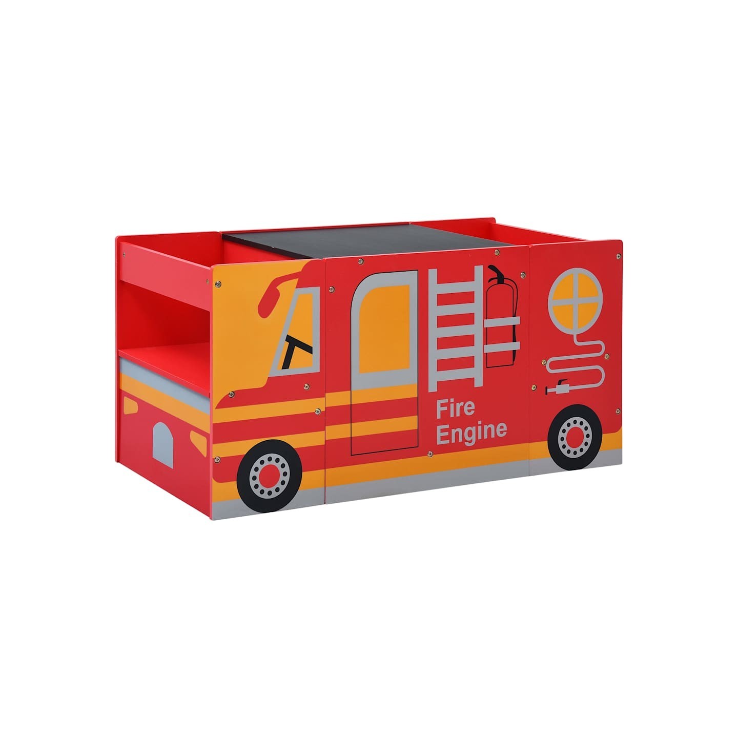 Jeu de table et chaises d'enfants 3 pcs Camion de pompiers Bois
