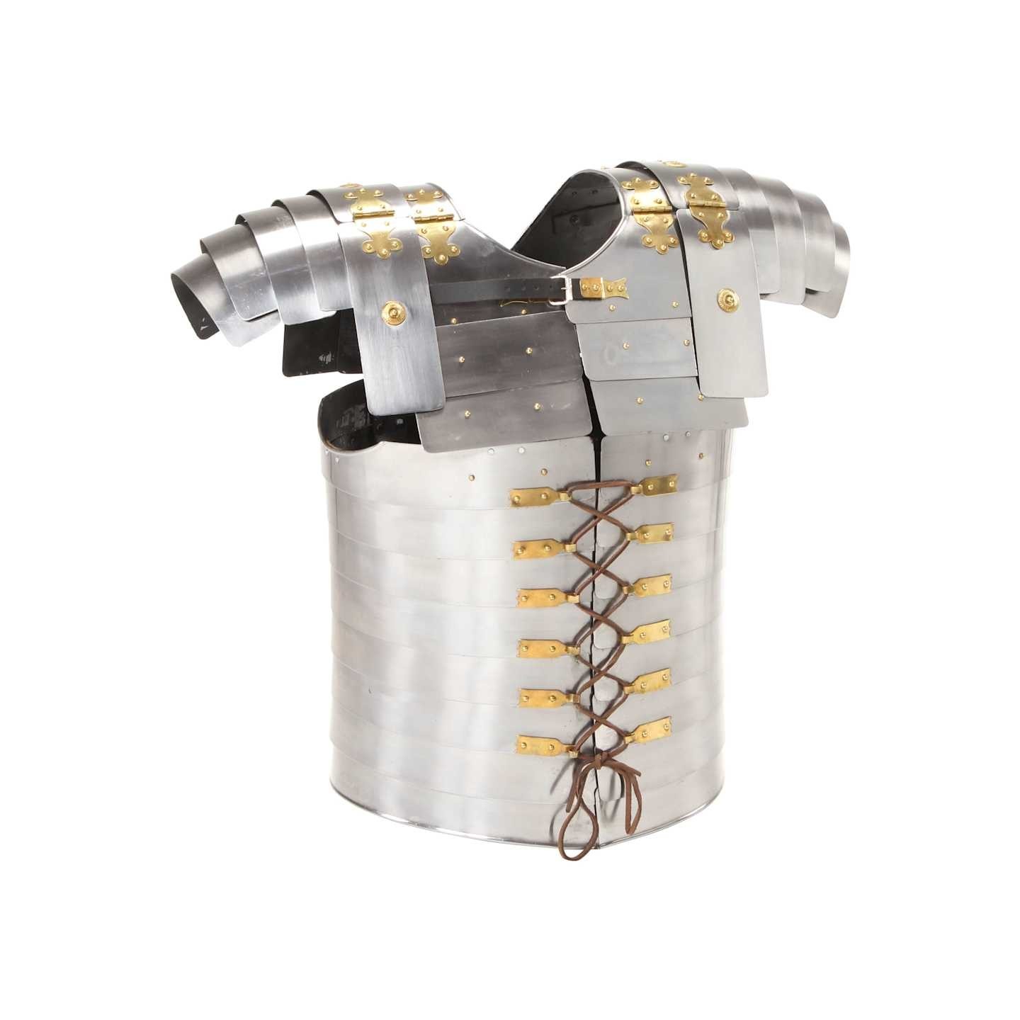 Armure corporelle de soldat romain GN Argenté Acier
