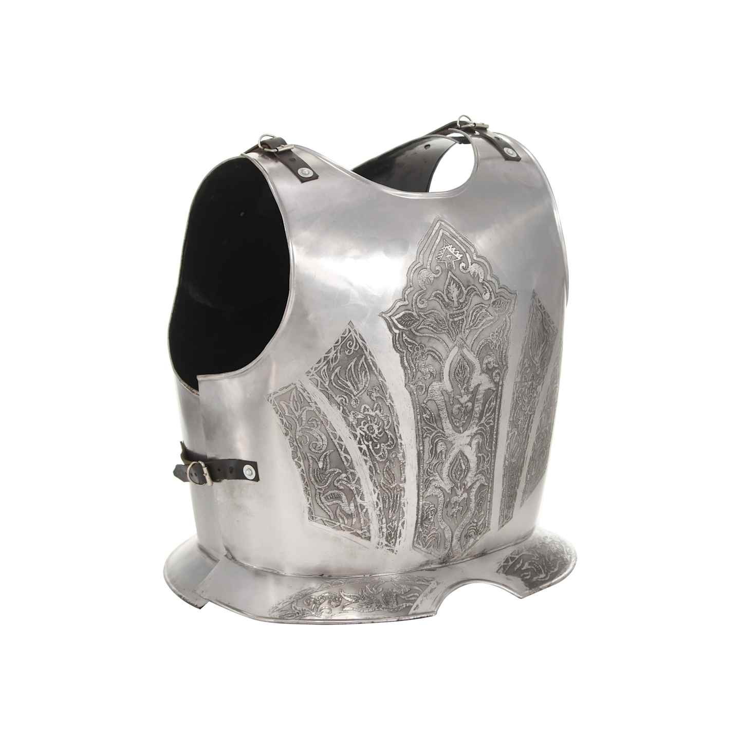 Cuirasse d'armure corporelle chevalier médiéval Argenté Acier