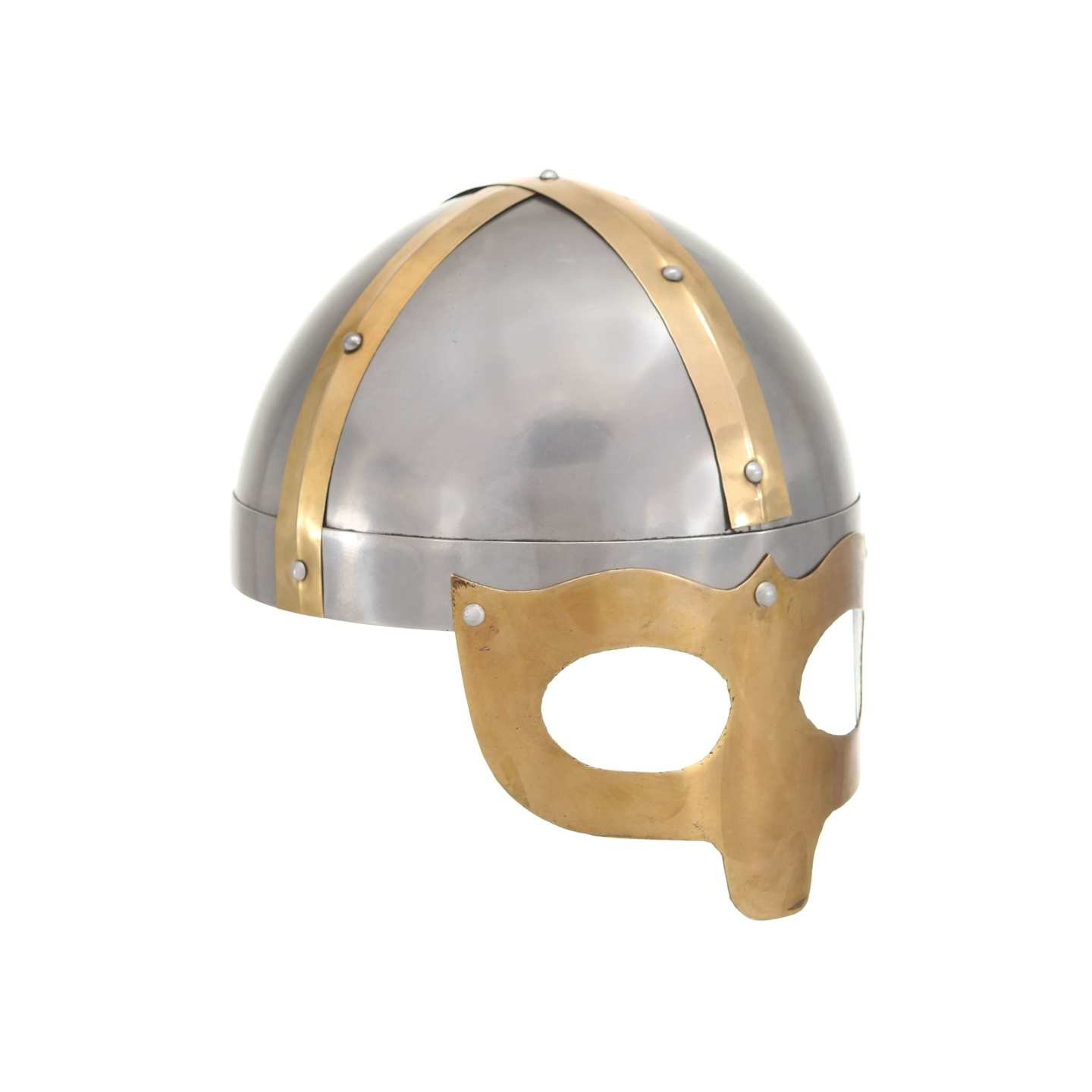 Casque de viking de réplique antique pour GN Argenté Acier
