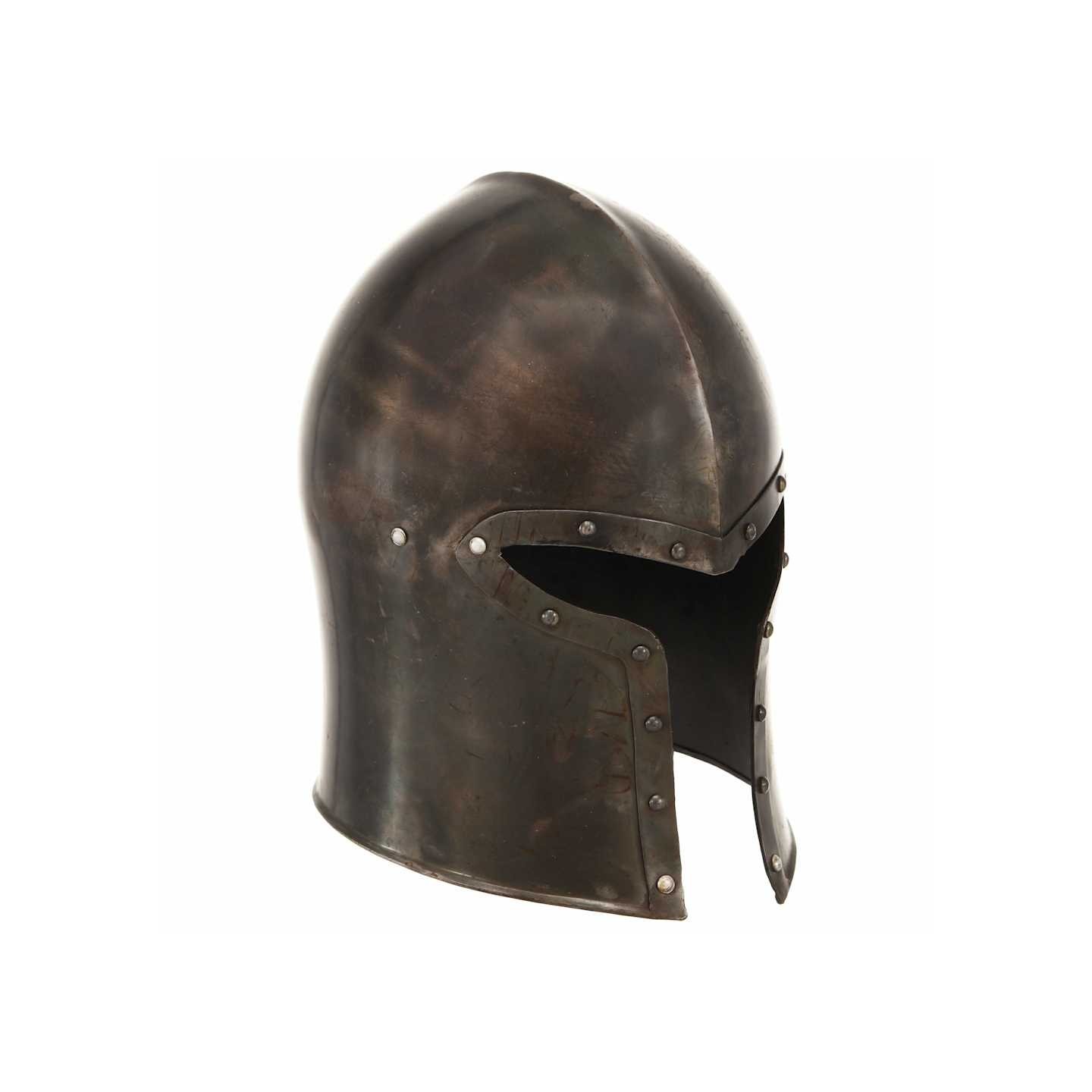Casque de chevalier médiéval antique pour GN Argenté Acier