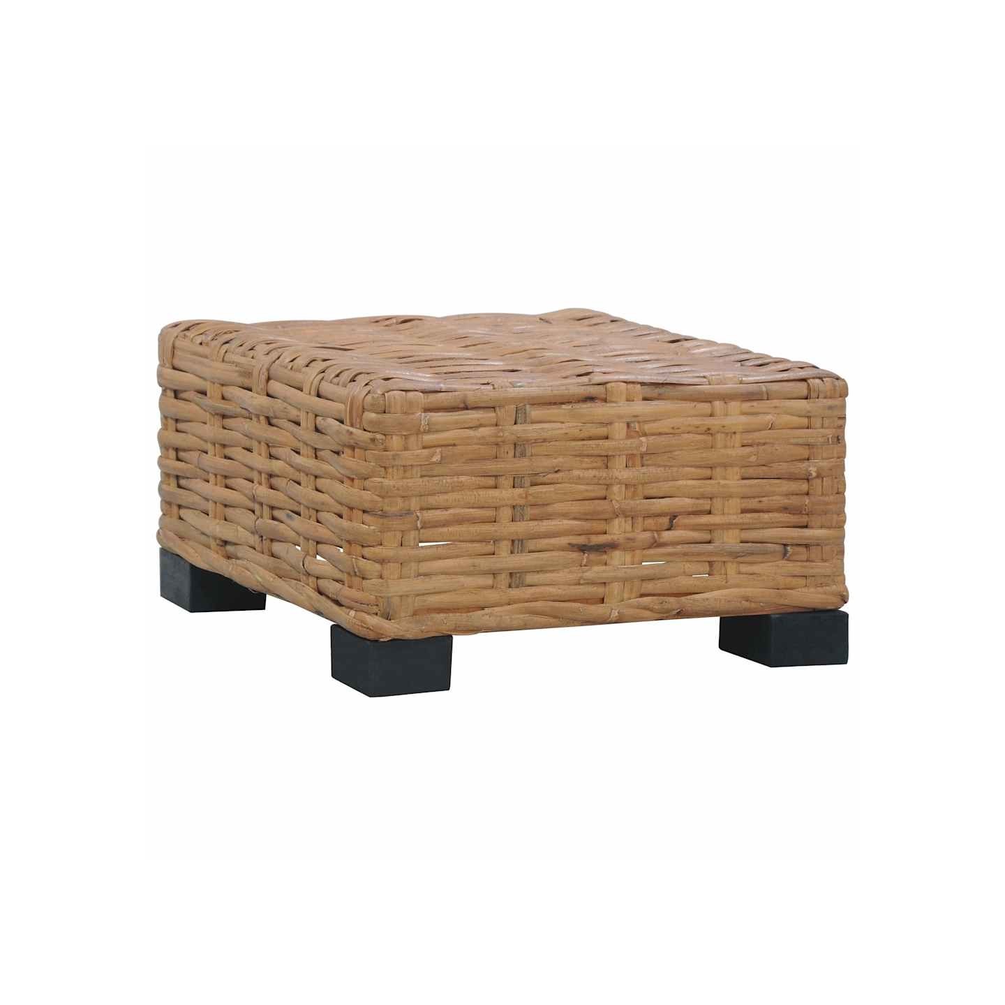 Table basse 47x47x28 cm rotin naturel