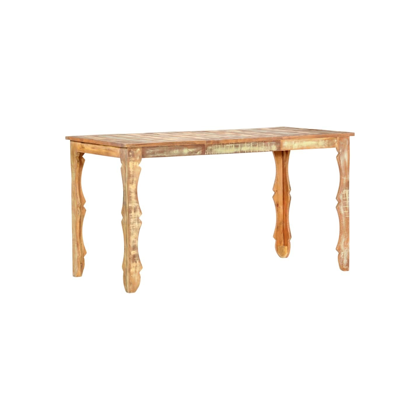 Table de salle à manger 140x70x76cm Bois de récupération massif