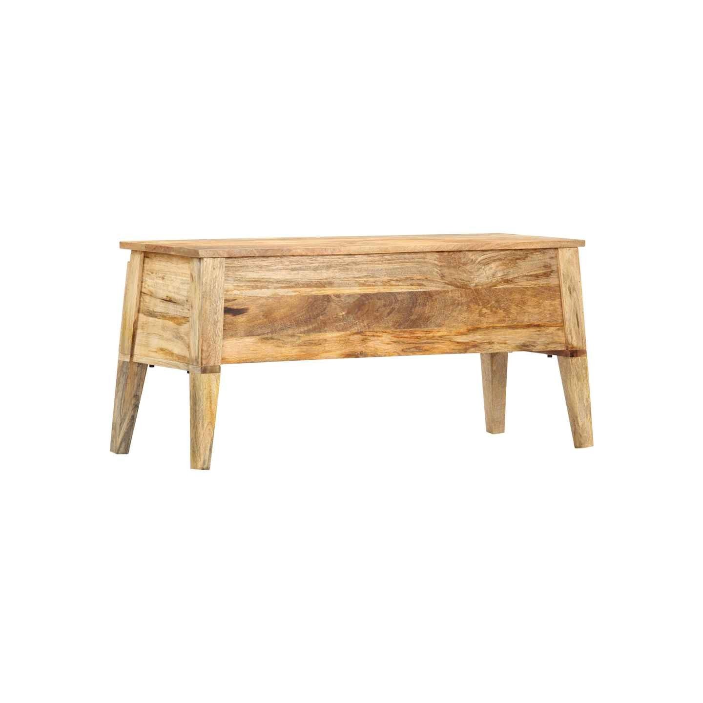 Boîte de rangement 99x35x48 cm Bois de manguier solide