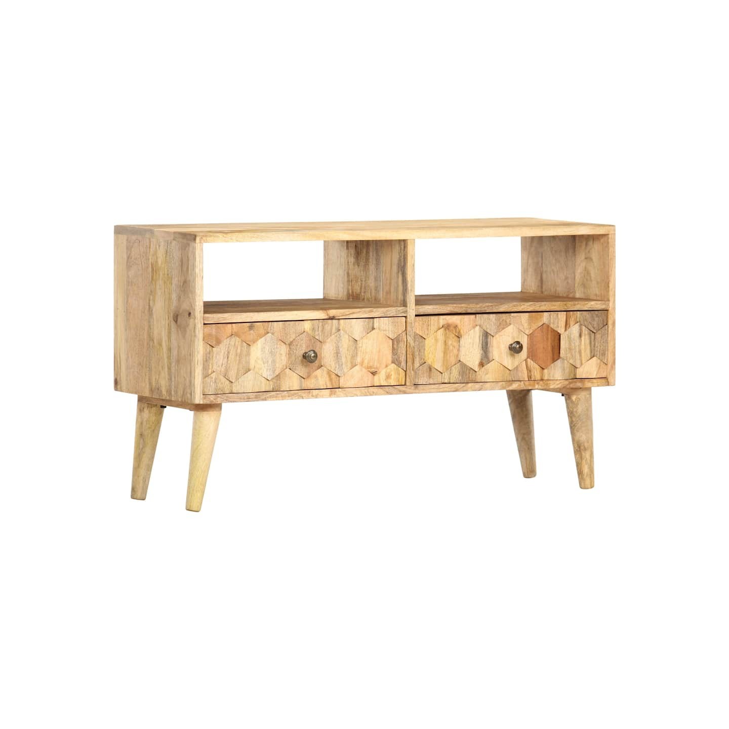 Meuble TV 90x30x50 cm Bois de manguier solide