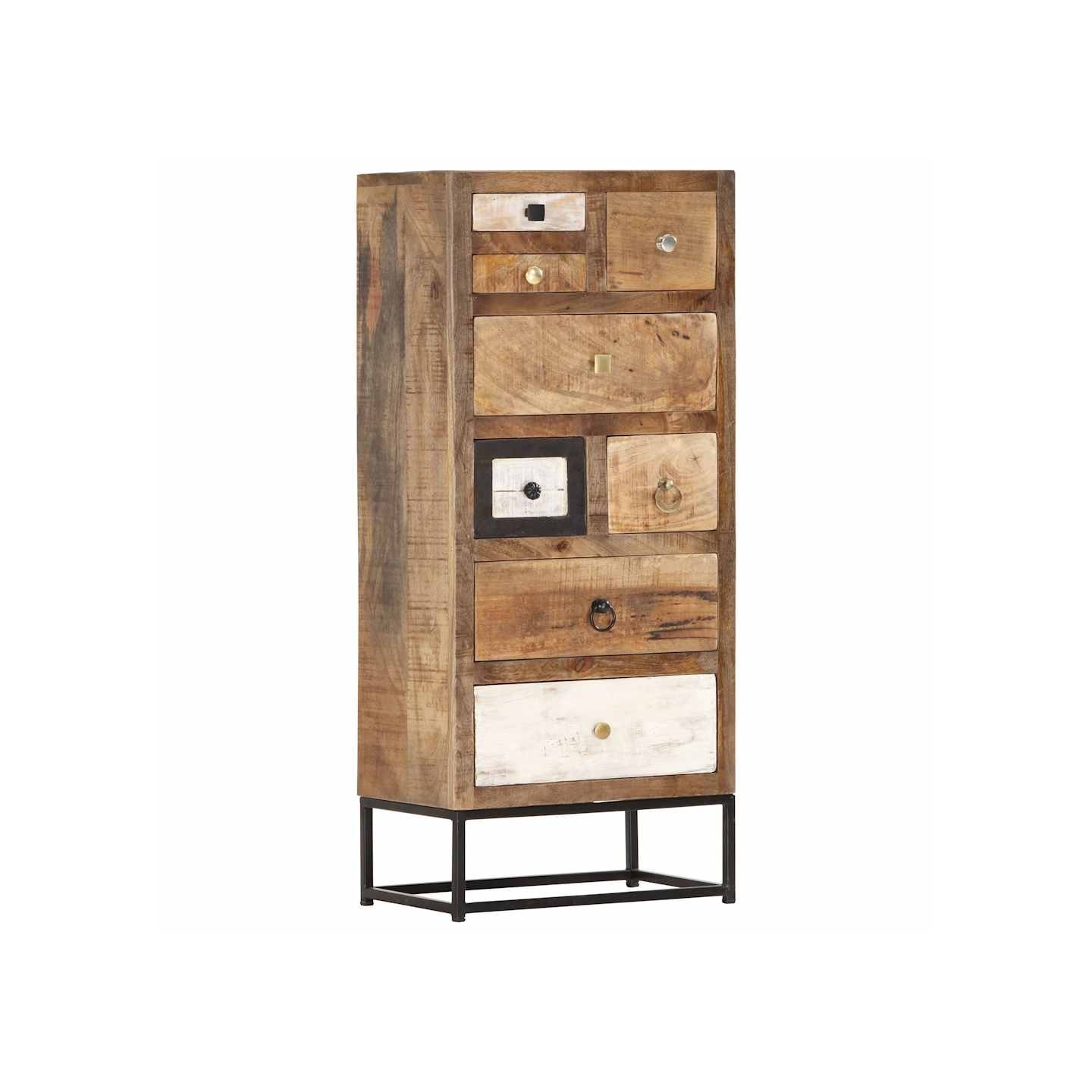 Armoire à tiroirs 45 x 30 x 105 cm Bois de récupération massif