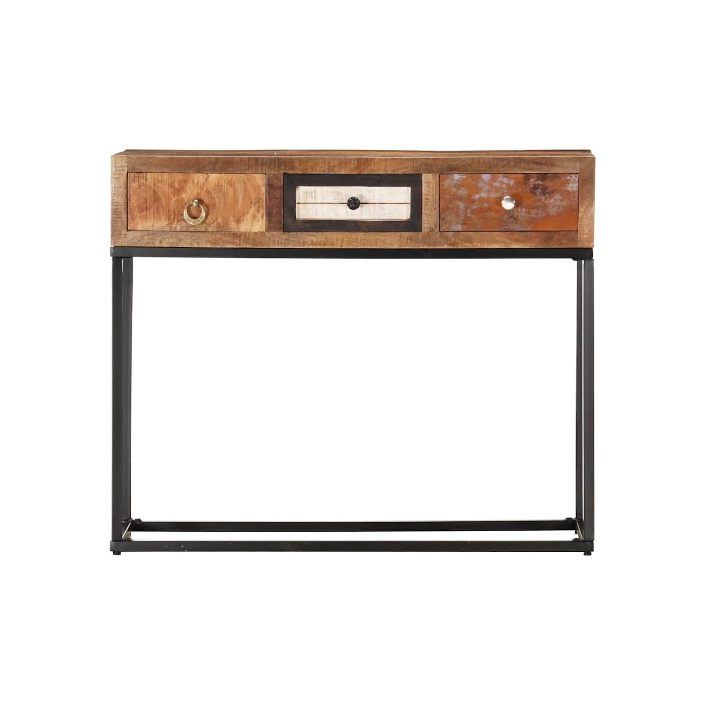 Table console Doré 90x30x75 cm Bois de récupération massif