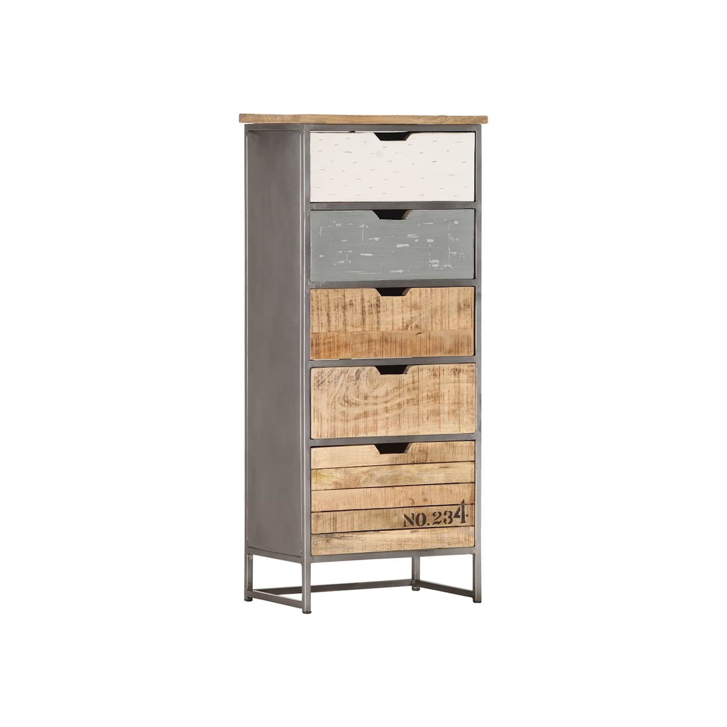 Armoire à tiroirs 45x30x105 cm Bois de manguier massif