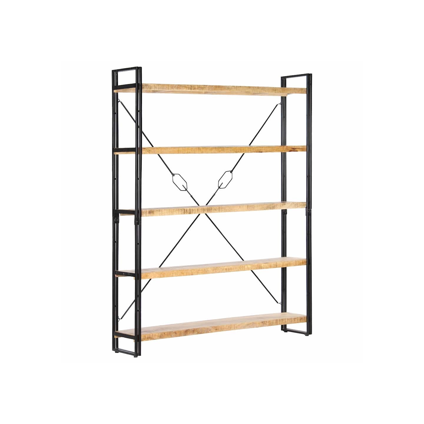 Bibliothèque à 5 niveaux 140x30x180 cm Bois de manguier solide