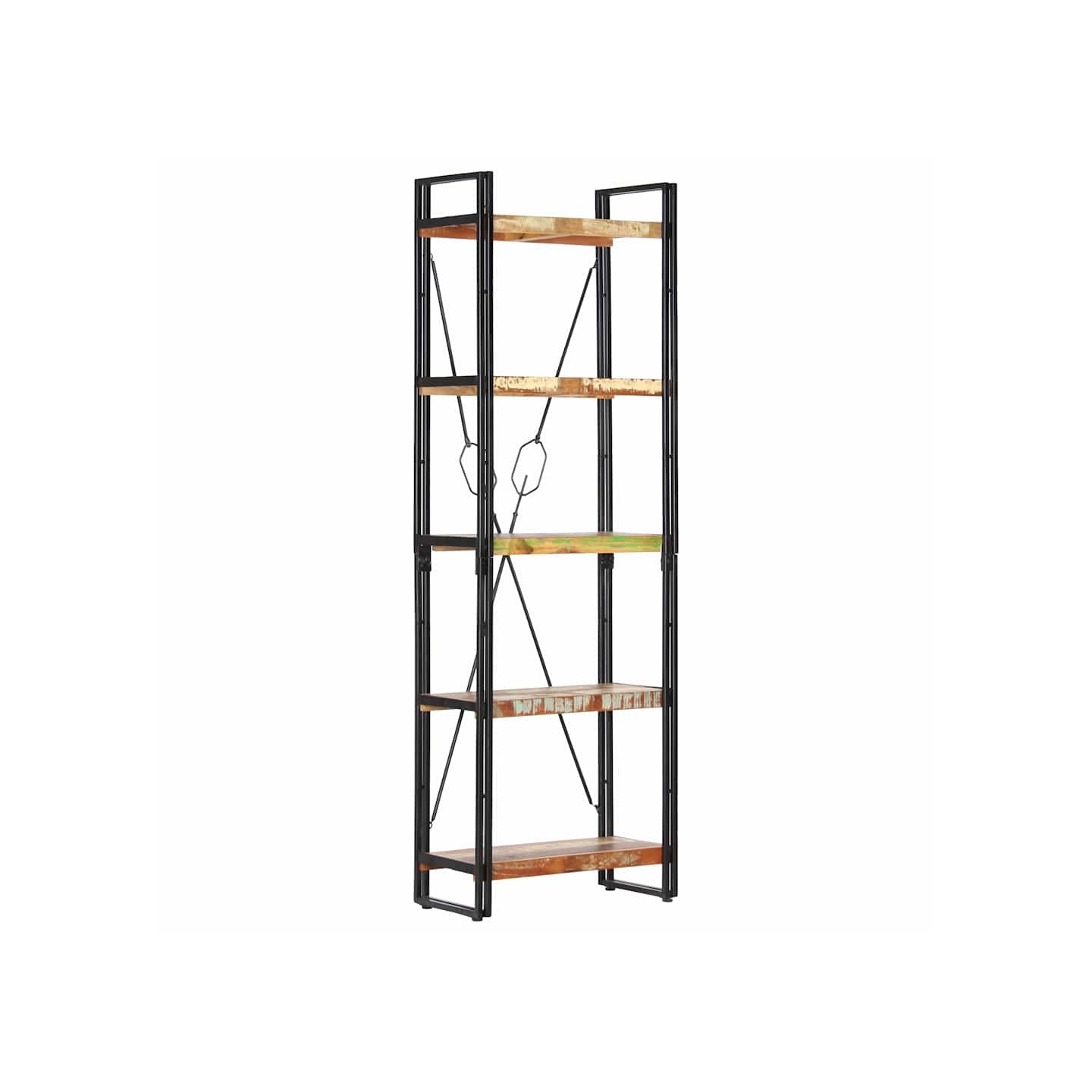 Bibliothèque 5 niveaux 60x30x180 cm Bois solide de récupération