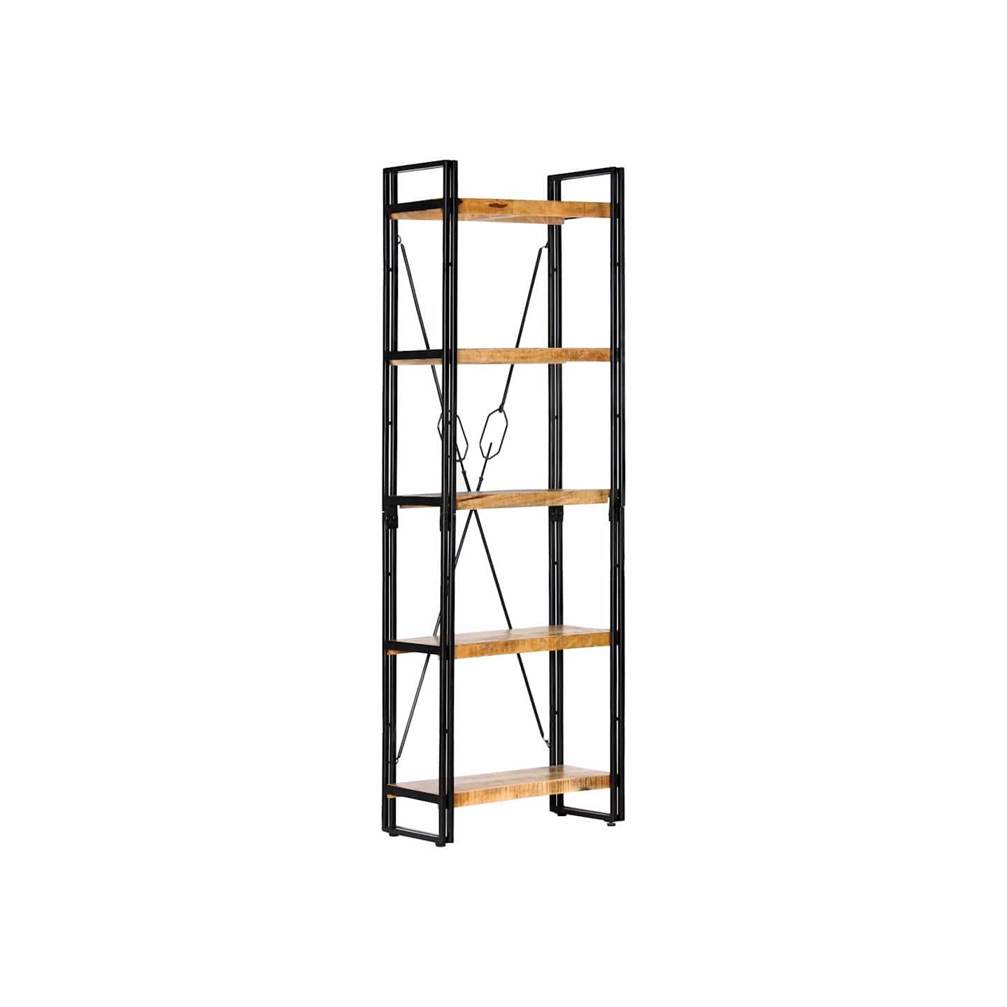Bibliothèque à 5 niveaux 60x30x180 cm Bois de manguier solide