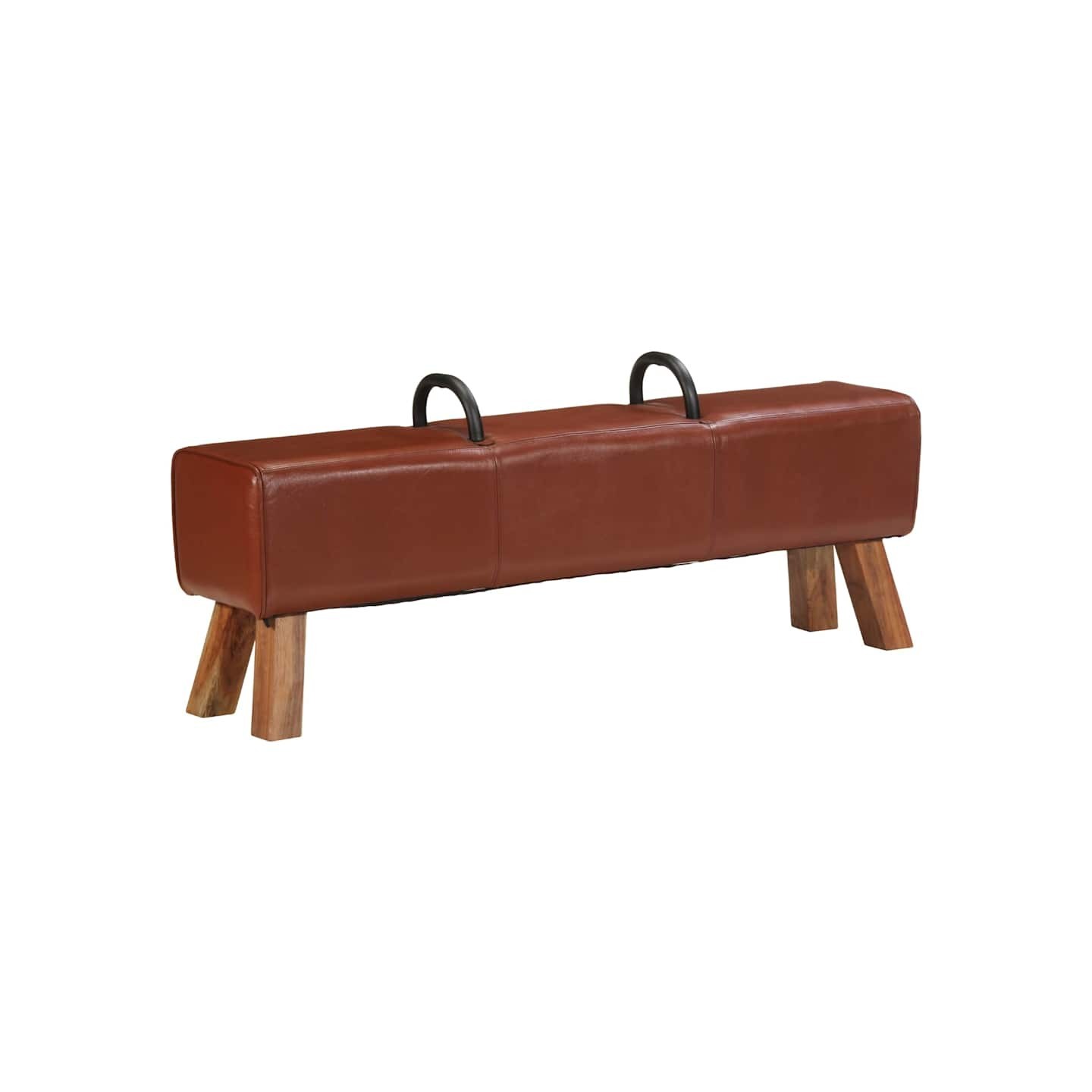 Banc cheval d'arçon vintage Cuir véritable de chèvre