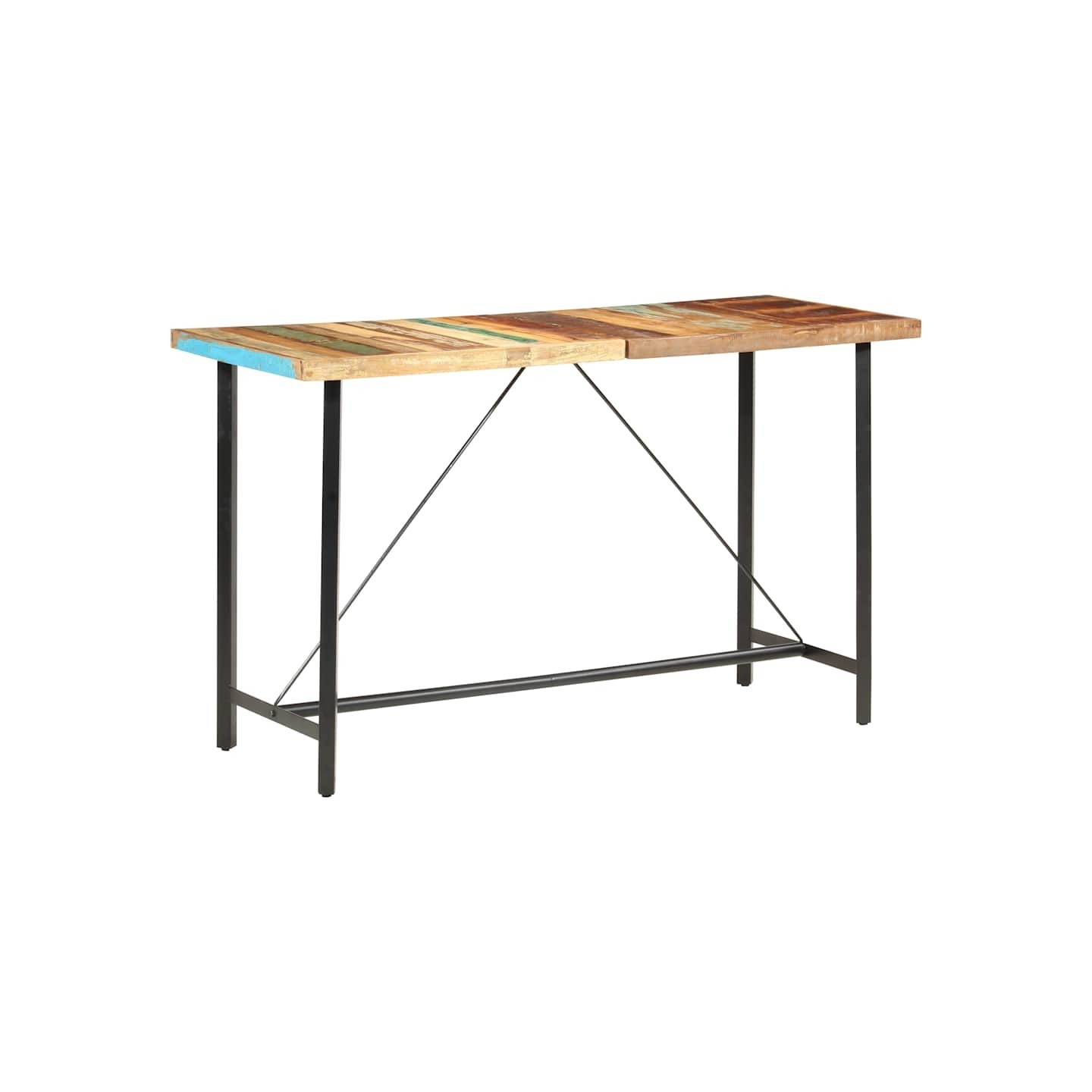 Table de bar 180x70x107 cm Bois de récupération solide