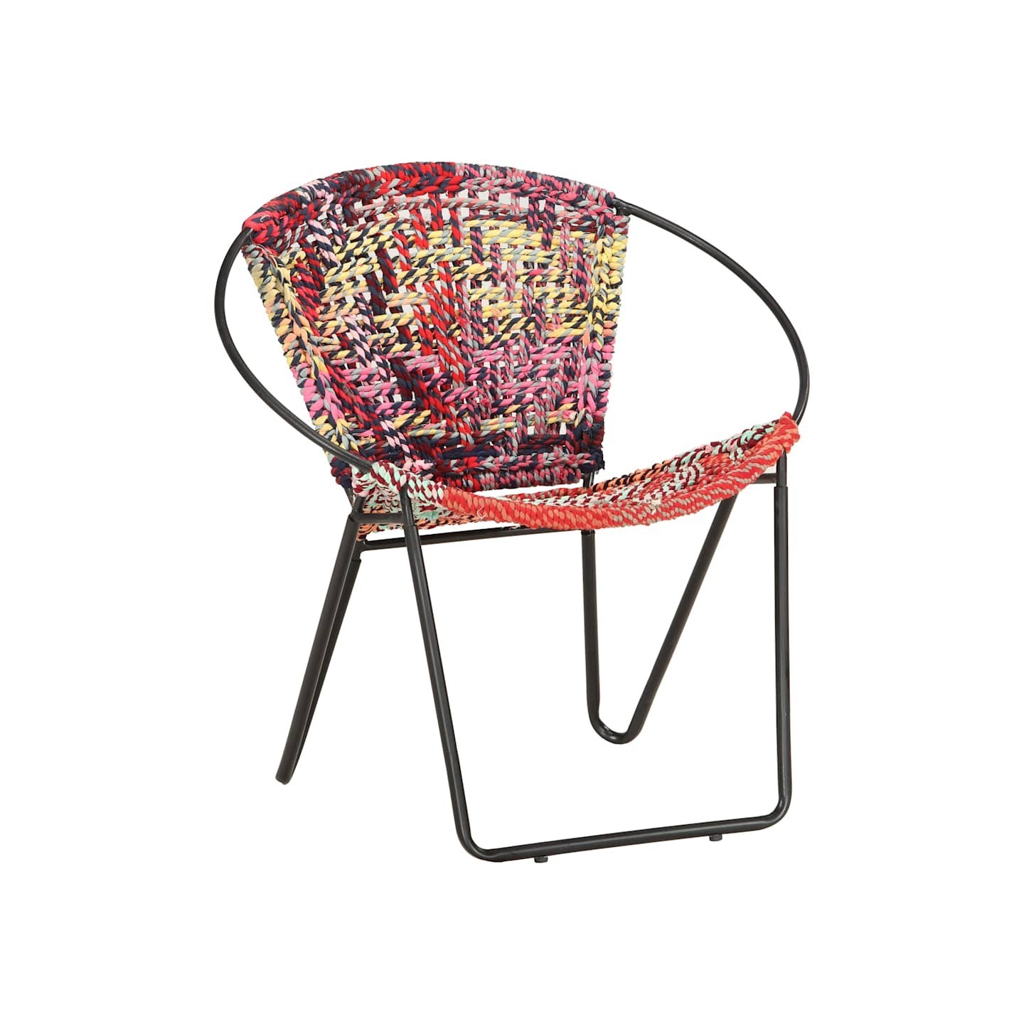 Chaise ronde Chindi Multicolore Tissu